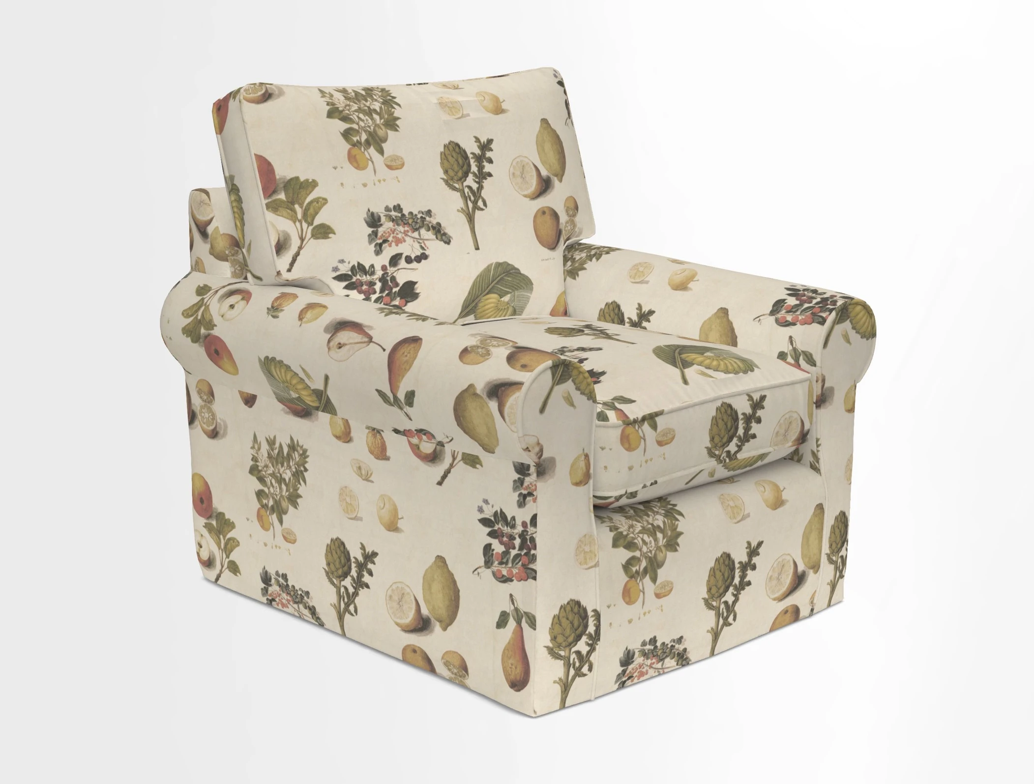 Bignor Chair in Two Tone Plain Biscuit. Loose cover option available