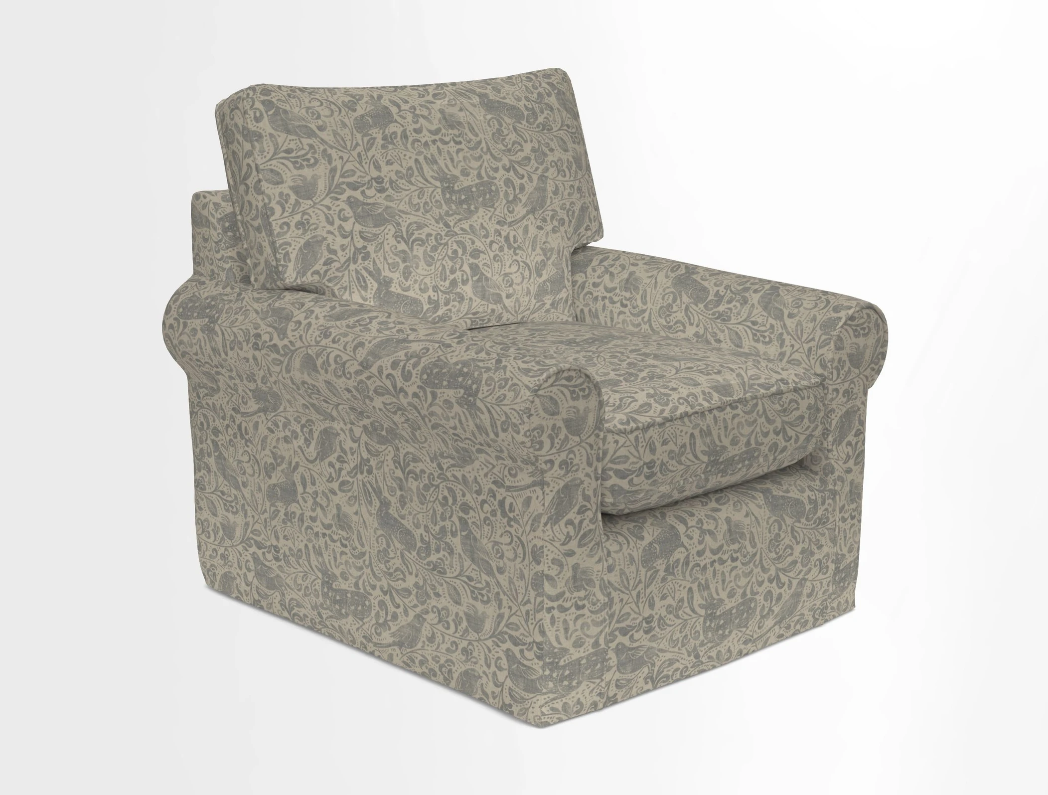 Bignor Chair in Two Tone Plain Biscuit. Loose cover option available
