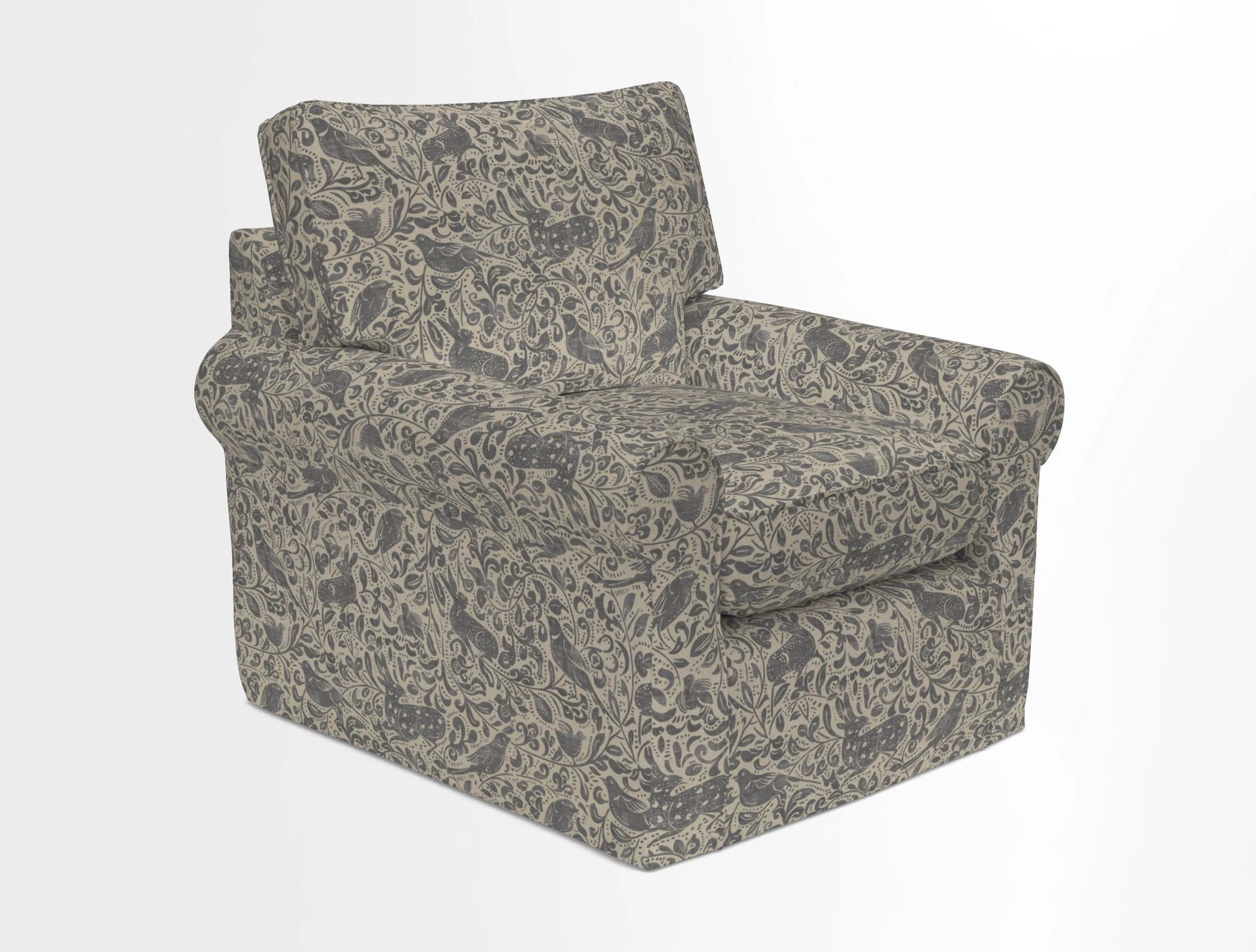 Bignor Chair in Two Tone Plain Biscuit. Loose cover option available