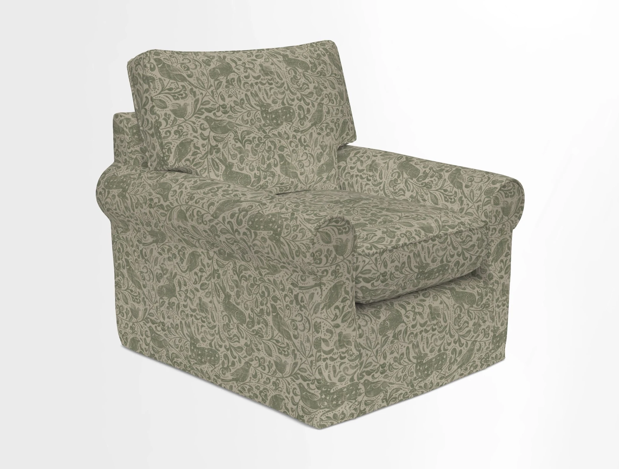 Bignor Chair in Two Tone Plain Biscuit. Loose cover option available