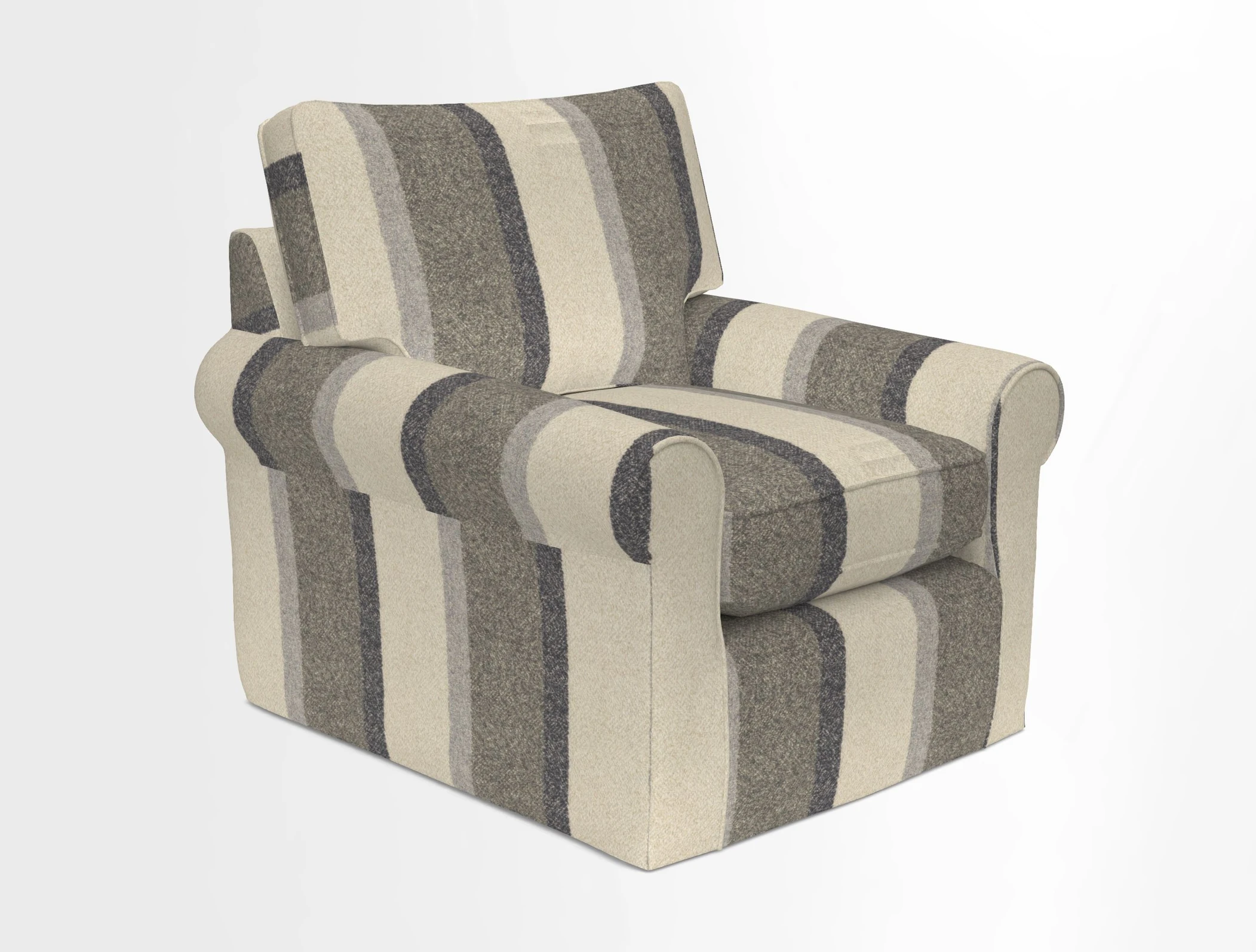 Bignor Chair in Two Tone Plain Biscuit. Loose cover option available