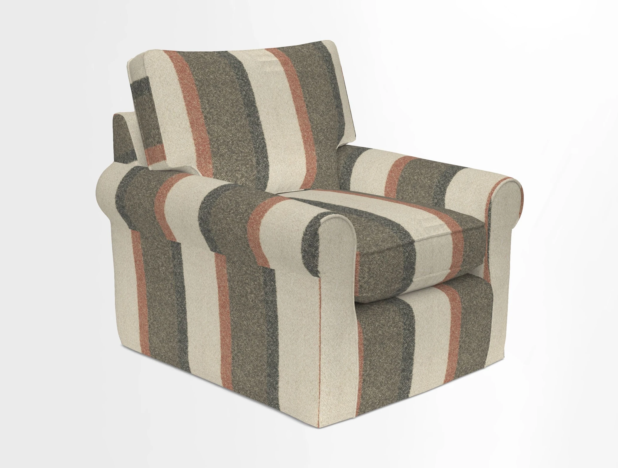 Bignor Chair in Two Tone Plain Biscuit. Loose cover option available