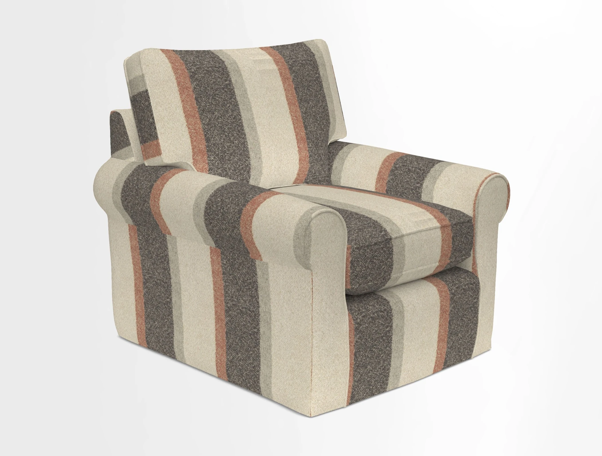 Bignor Chair in Two Tone Plain Biscuit. Loose cover option available
