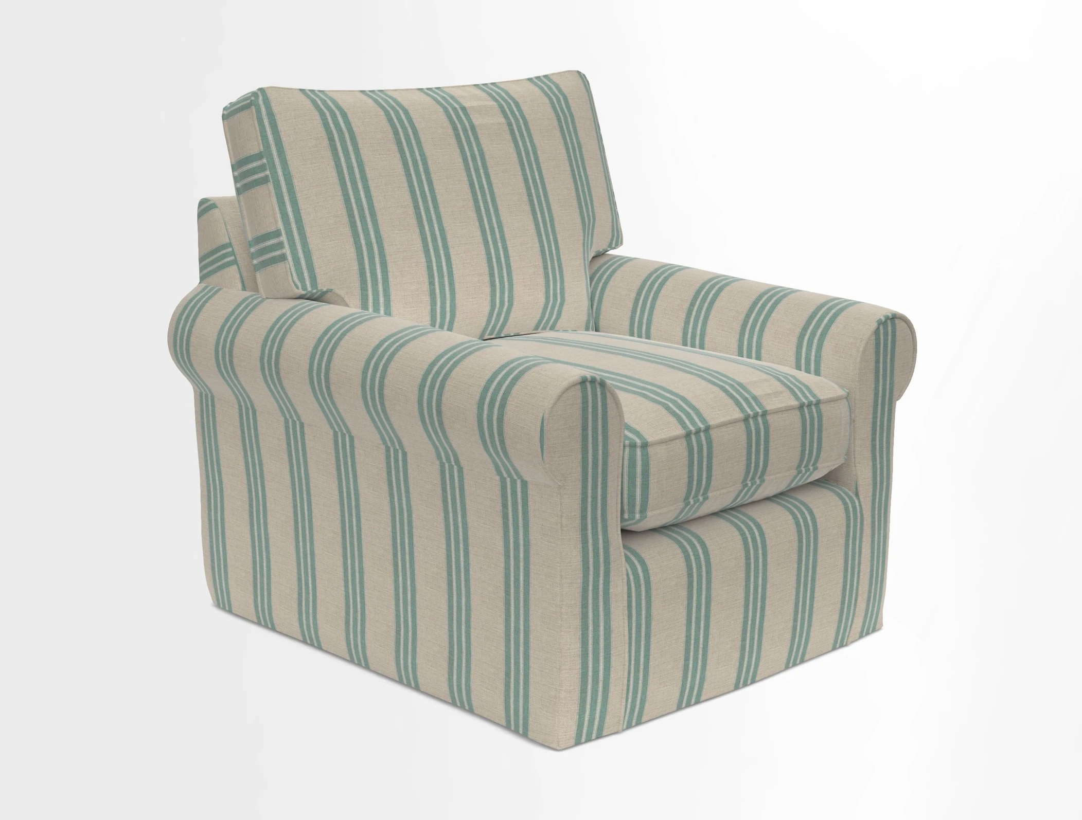 Bignor Chair in Two Tone Plain Biscuit. Loose cover option available