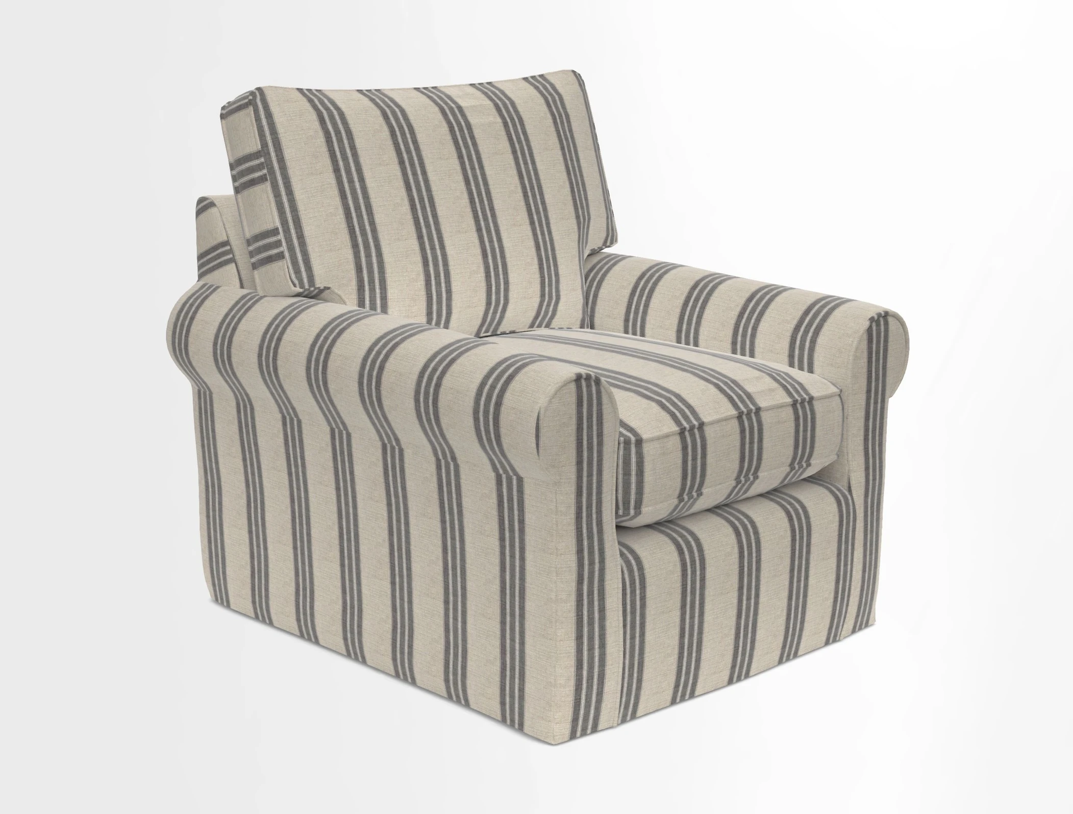 Bignor Chair in Two Tone Plain Biscuit. Loose cover option available