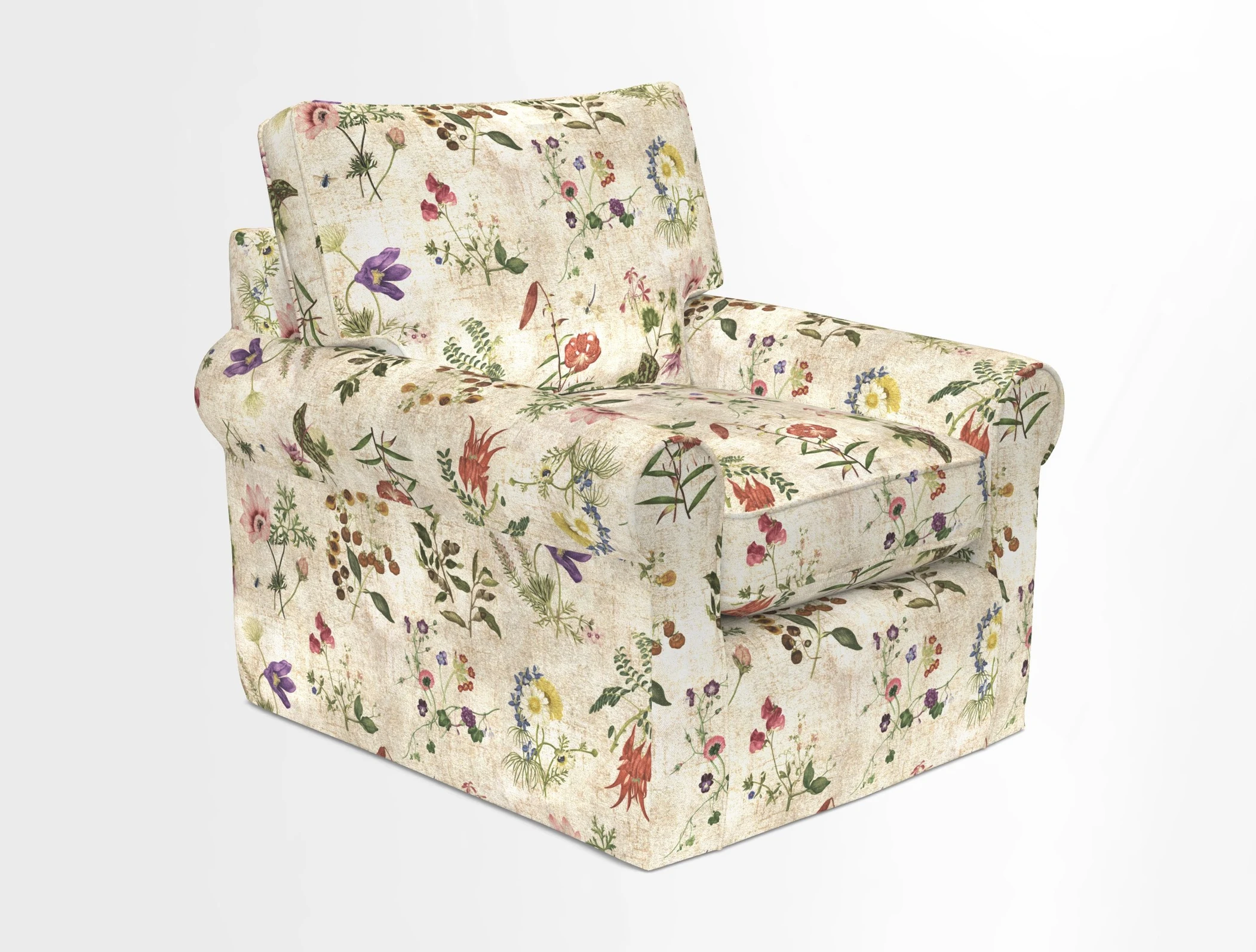 Bignor Chair in Two Tone Plain Biscuit. Loose cover option available