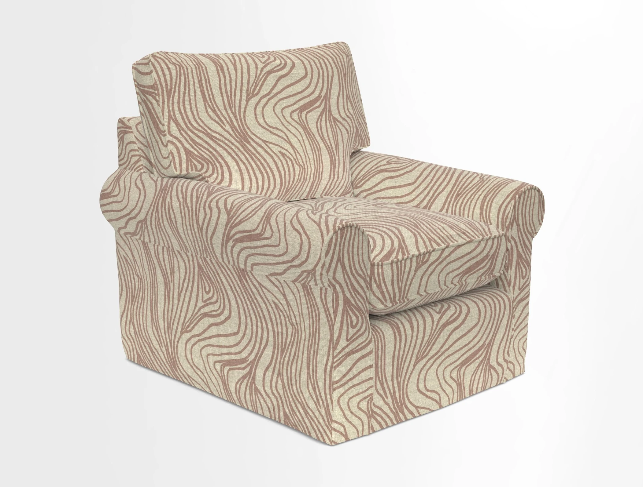 Bignor Chair in Two Tone Plain Biscuit. Loose cover option available