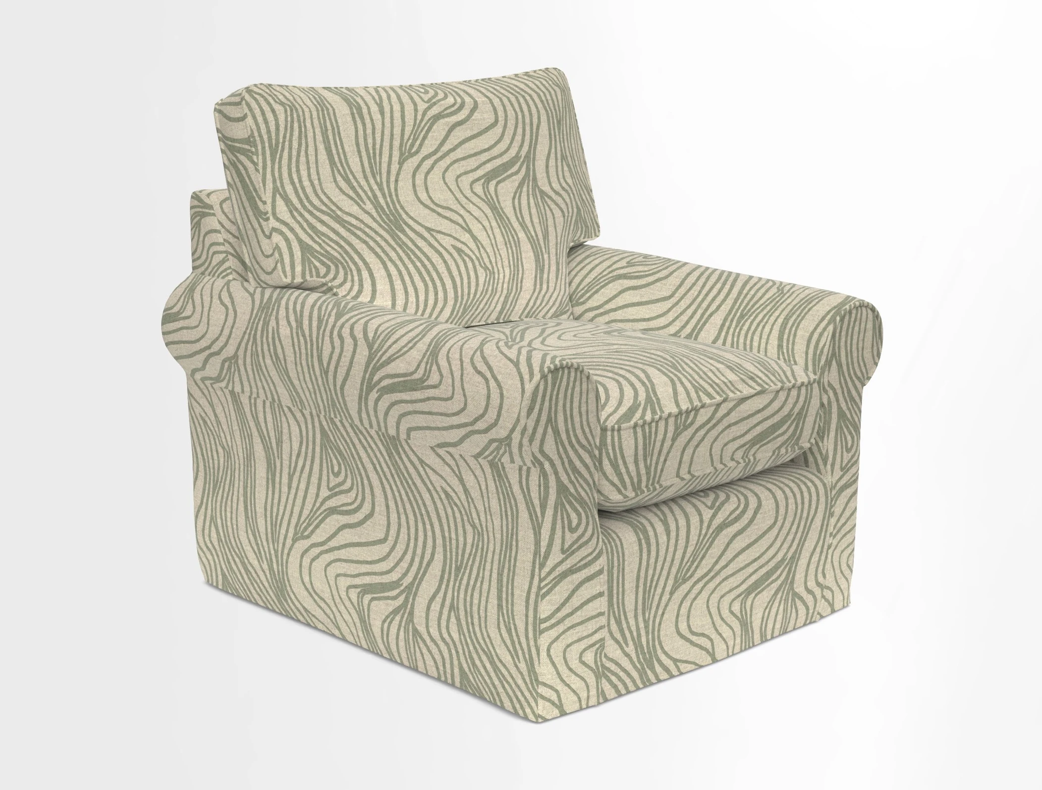 Bignor Chair in Two Tone Plain Biscuit. Loose cover option available