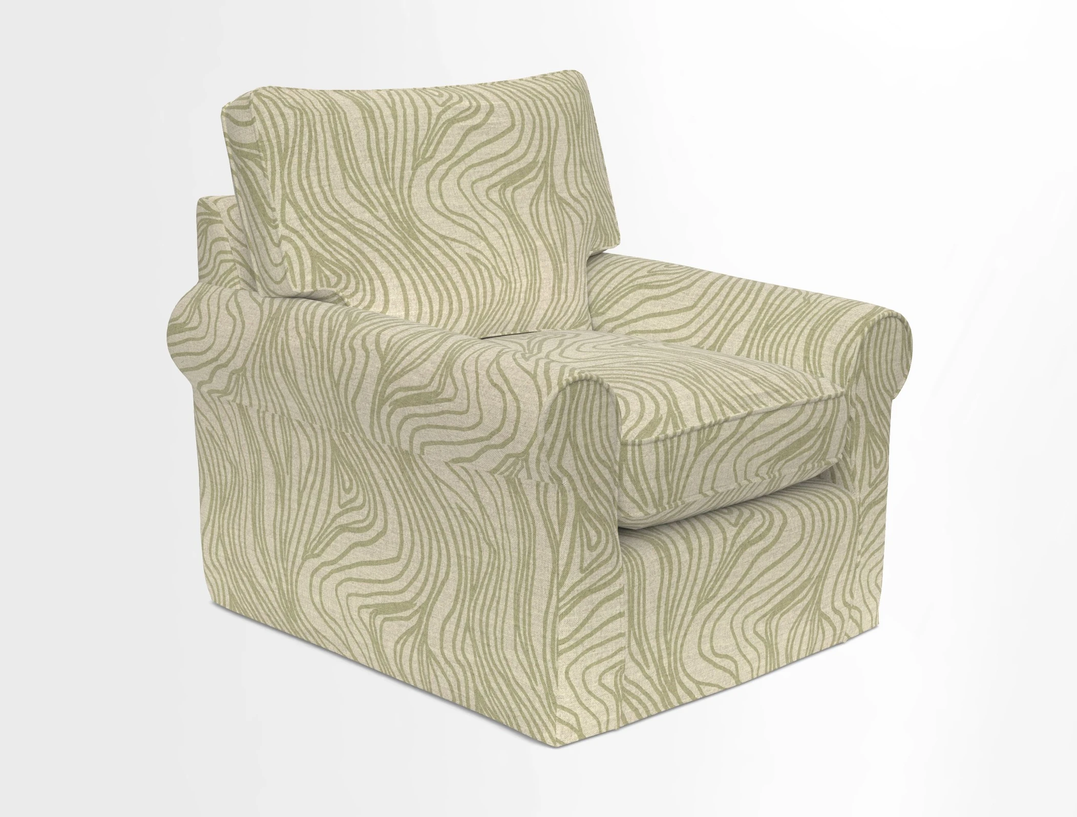 Bignor Chair in Two Tone Plain Biscuit. Loose cover option available
