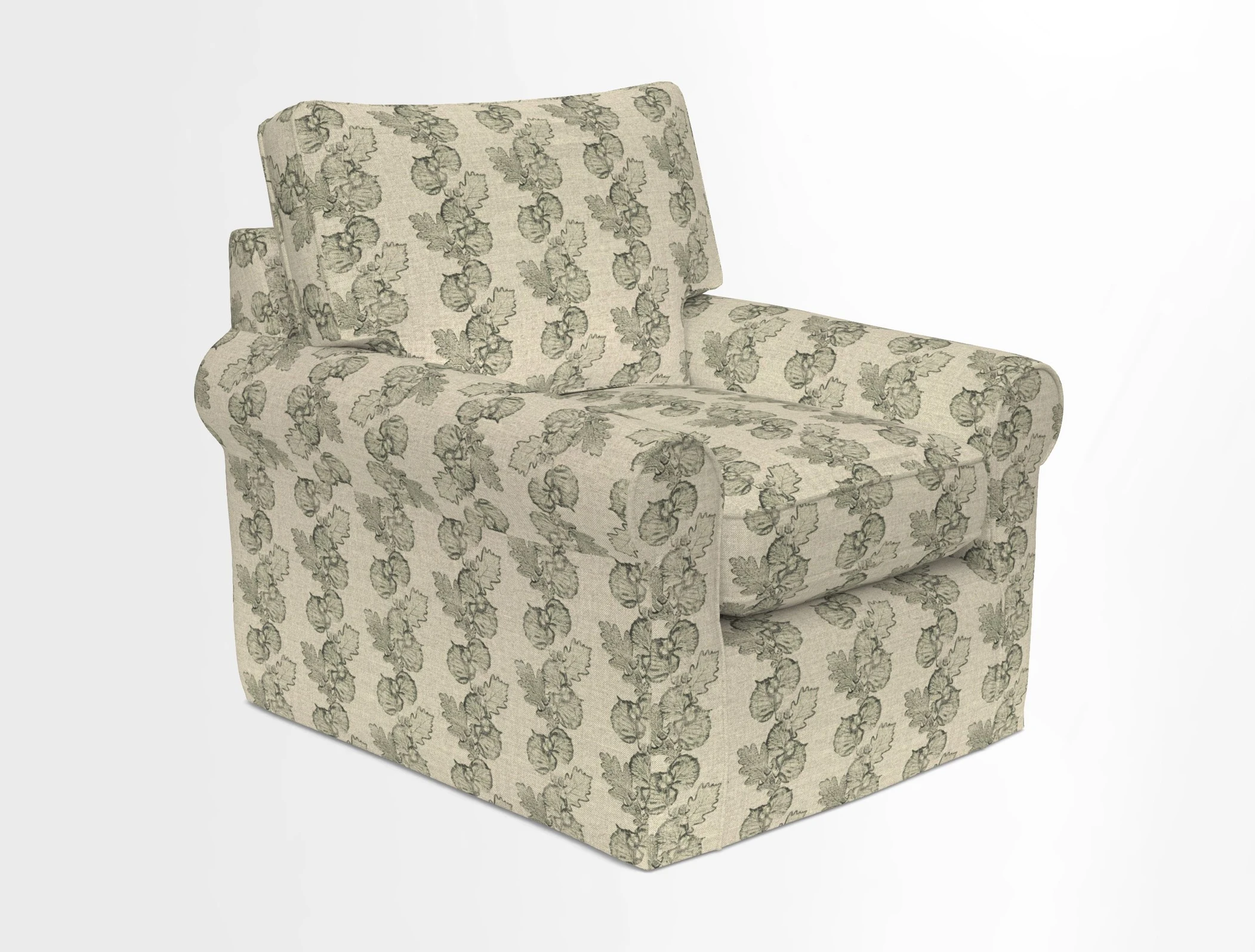 Bignor Chair in Two Tone Plain Biscuit. Loose cover option available