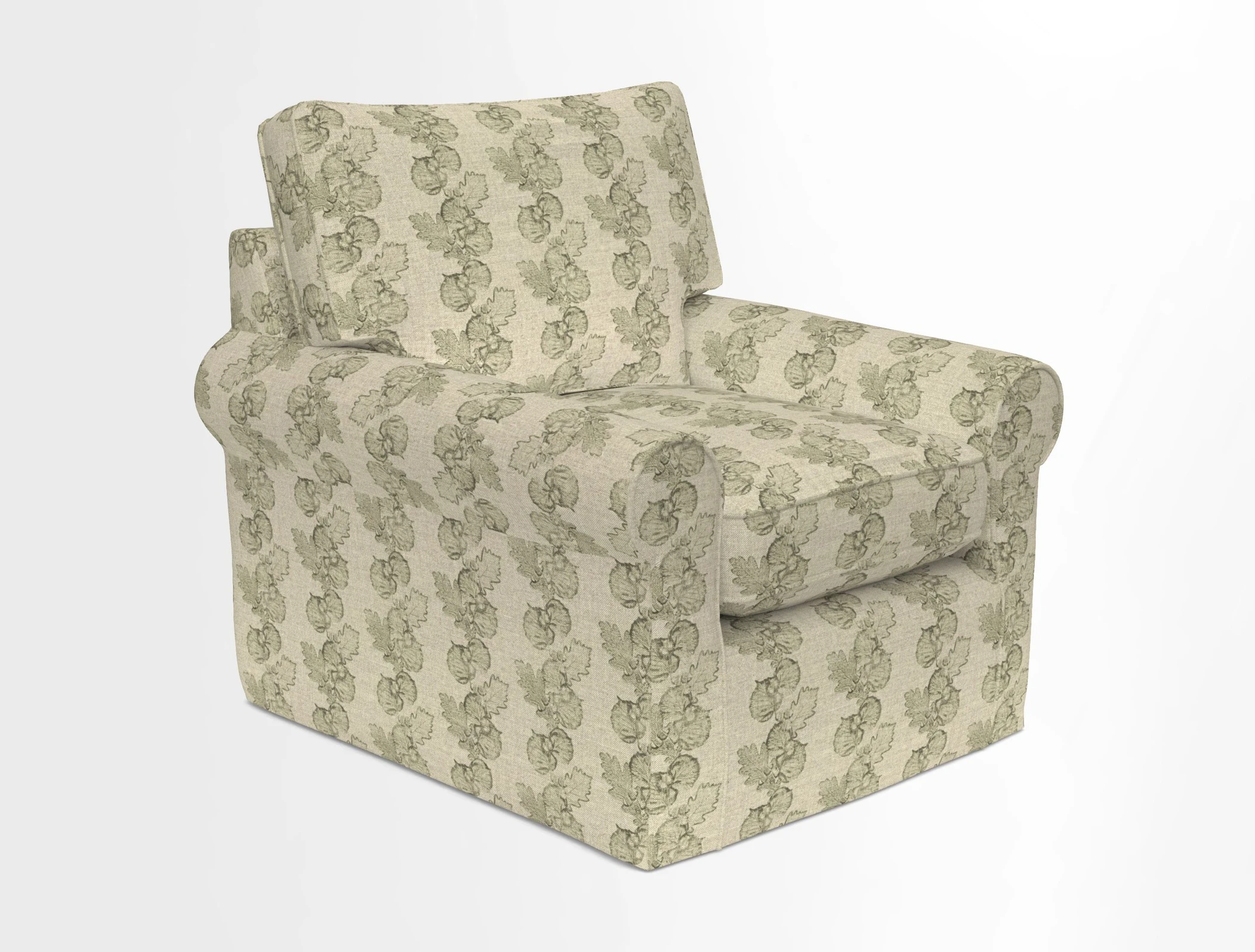 Bignor Chair in Two Tone Plain Biscuit. Loose cover option available
