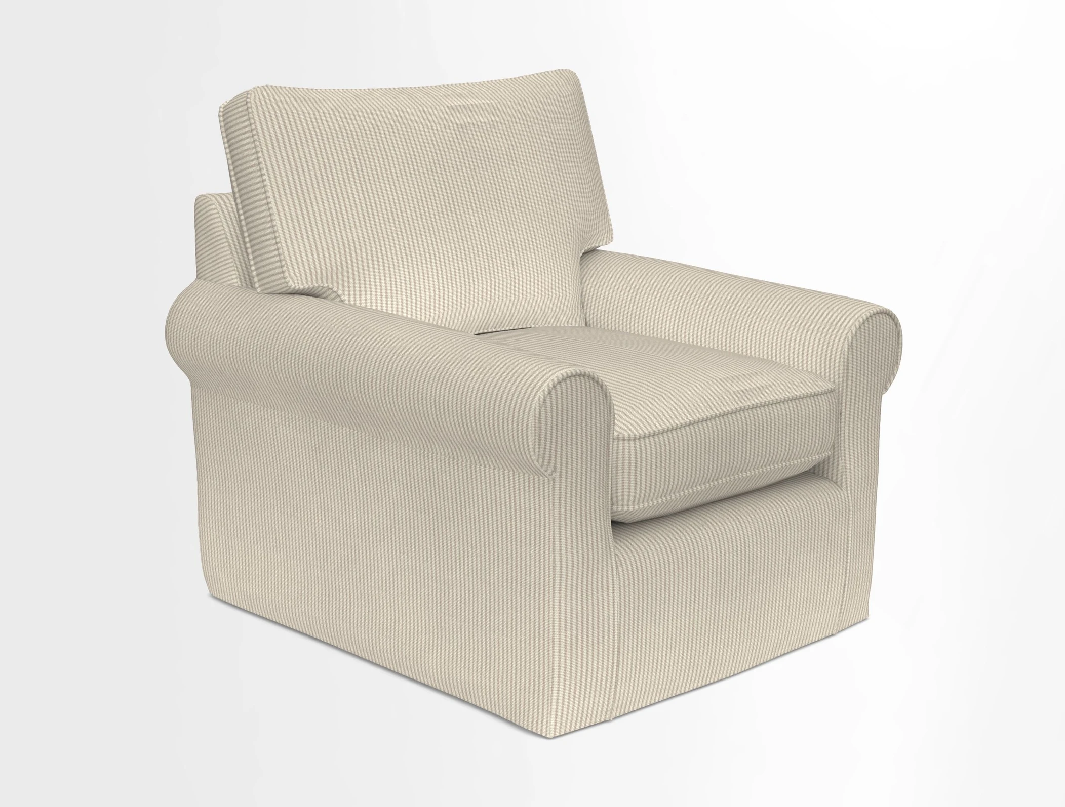 Bignor Chair in Two Tone Plain Biscuit. Loose cover option available