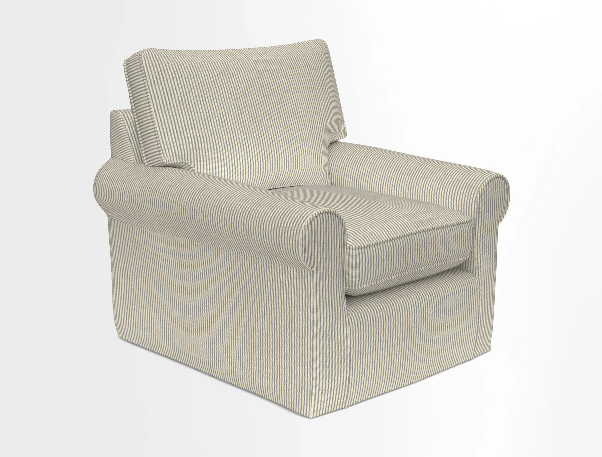 Bignor Chair in Two Tone Plain Biscuit. Loose cover option available
