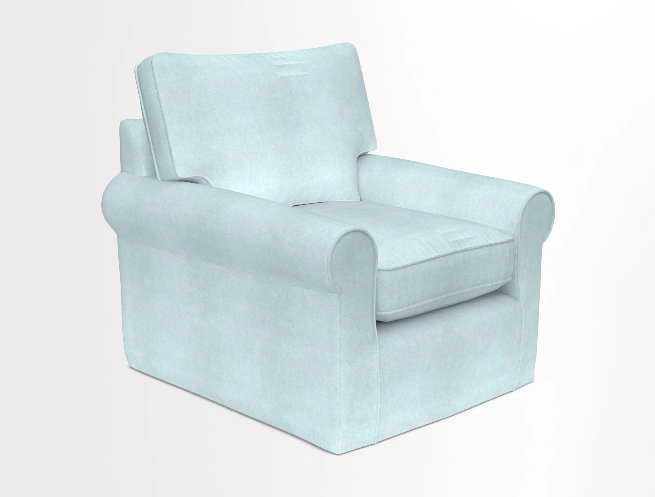 Bignor Chair in Two Tone Plain Biscuit. Loose cover option available