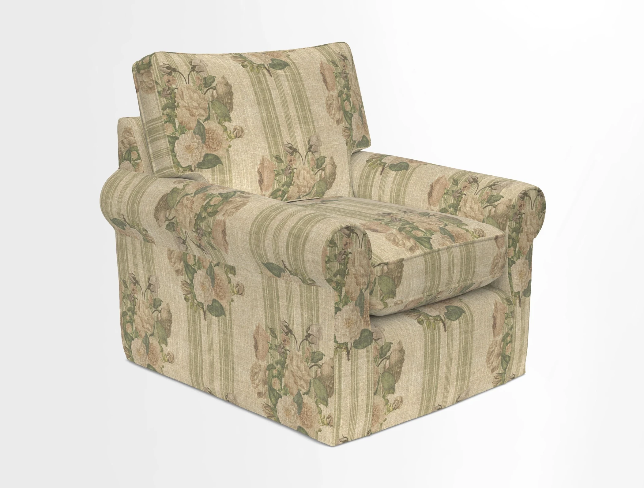 Bignor Chair in Two Tone Plain Biscuit. Loose cover option available