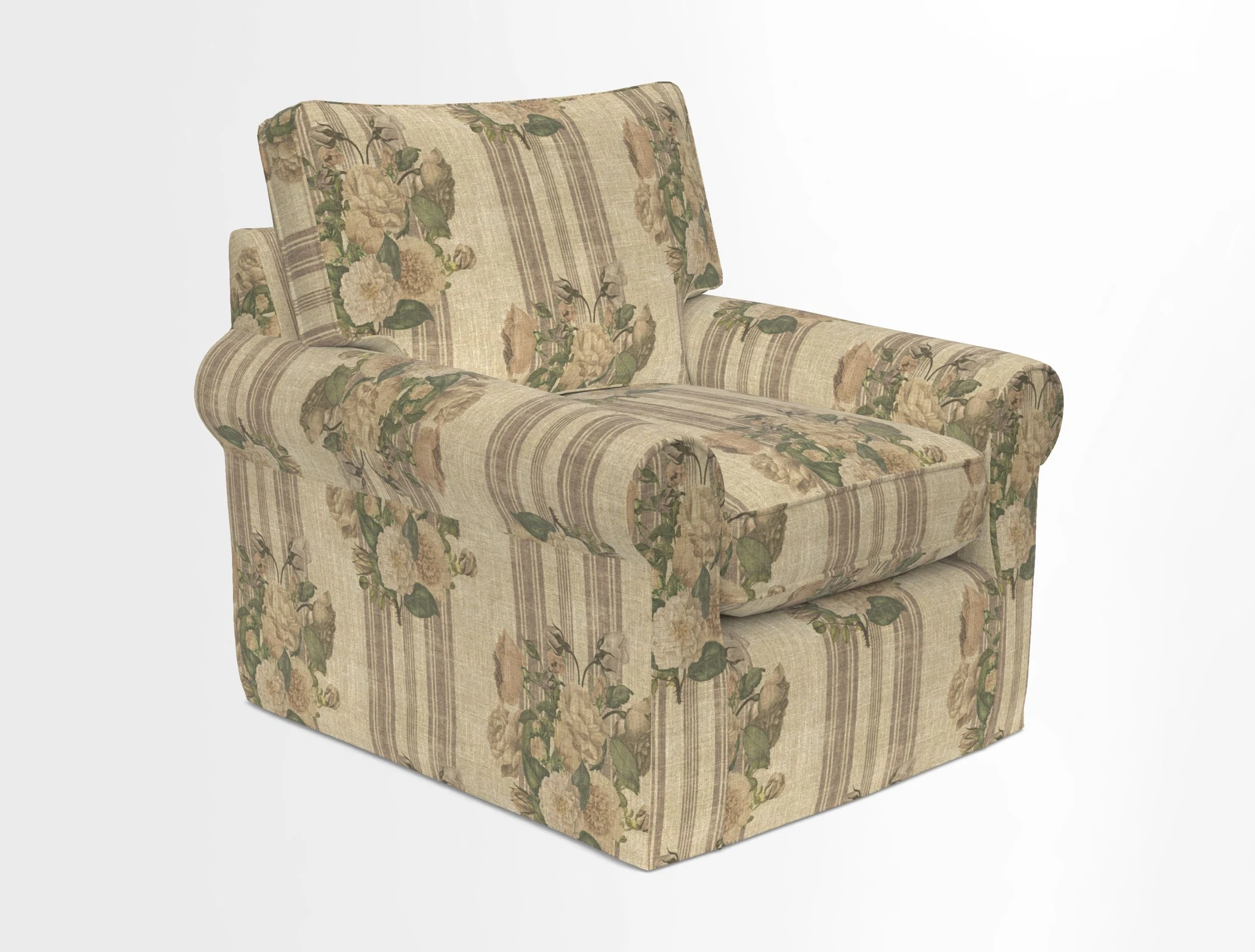 Bignor Chair in Two Tone Plain Biscuit. Loose cover option available