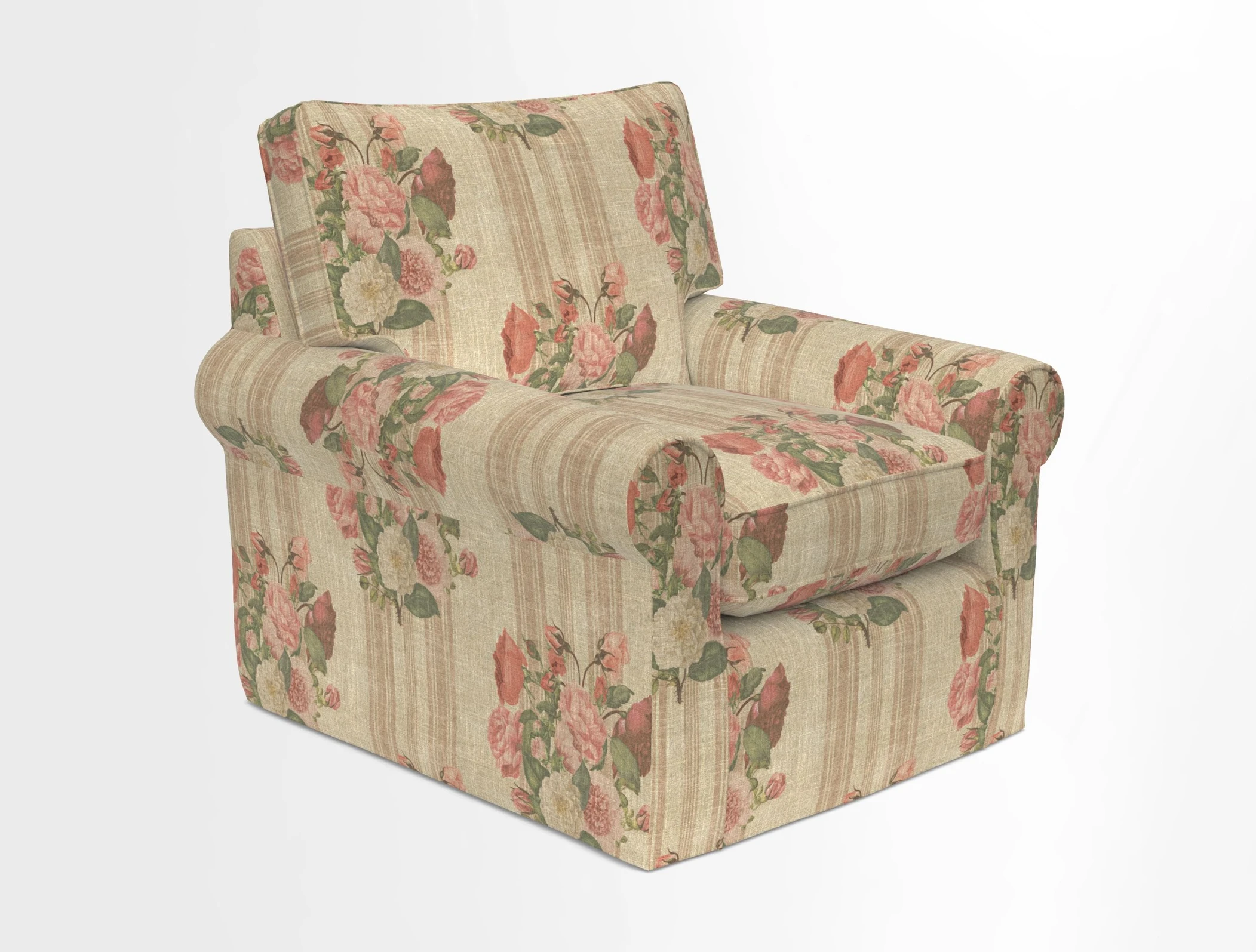 Bignor Chair in Two Tone Plain Biscuit. Loose cover option available