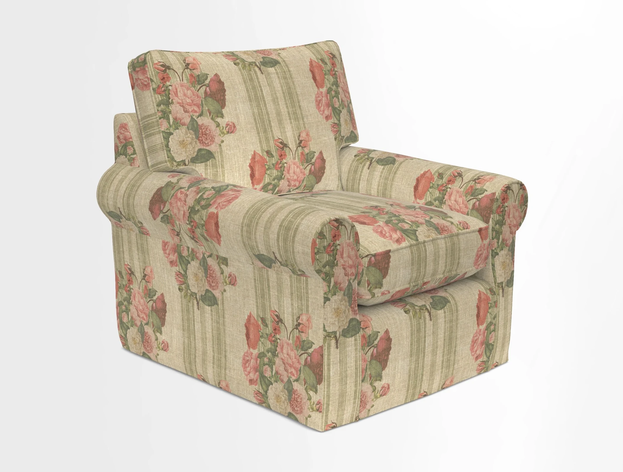 Bignor Chair in Two Tone Plain Biscuit. Loose cover option available