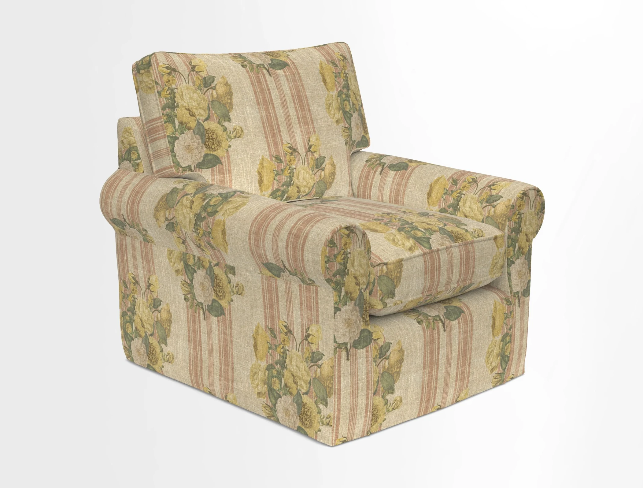 Bignor Chair in Two Tone Plain Biscuit. Loose cover option available