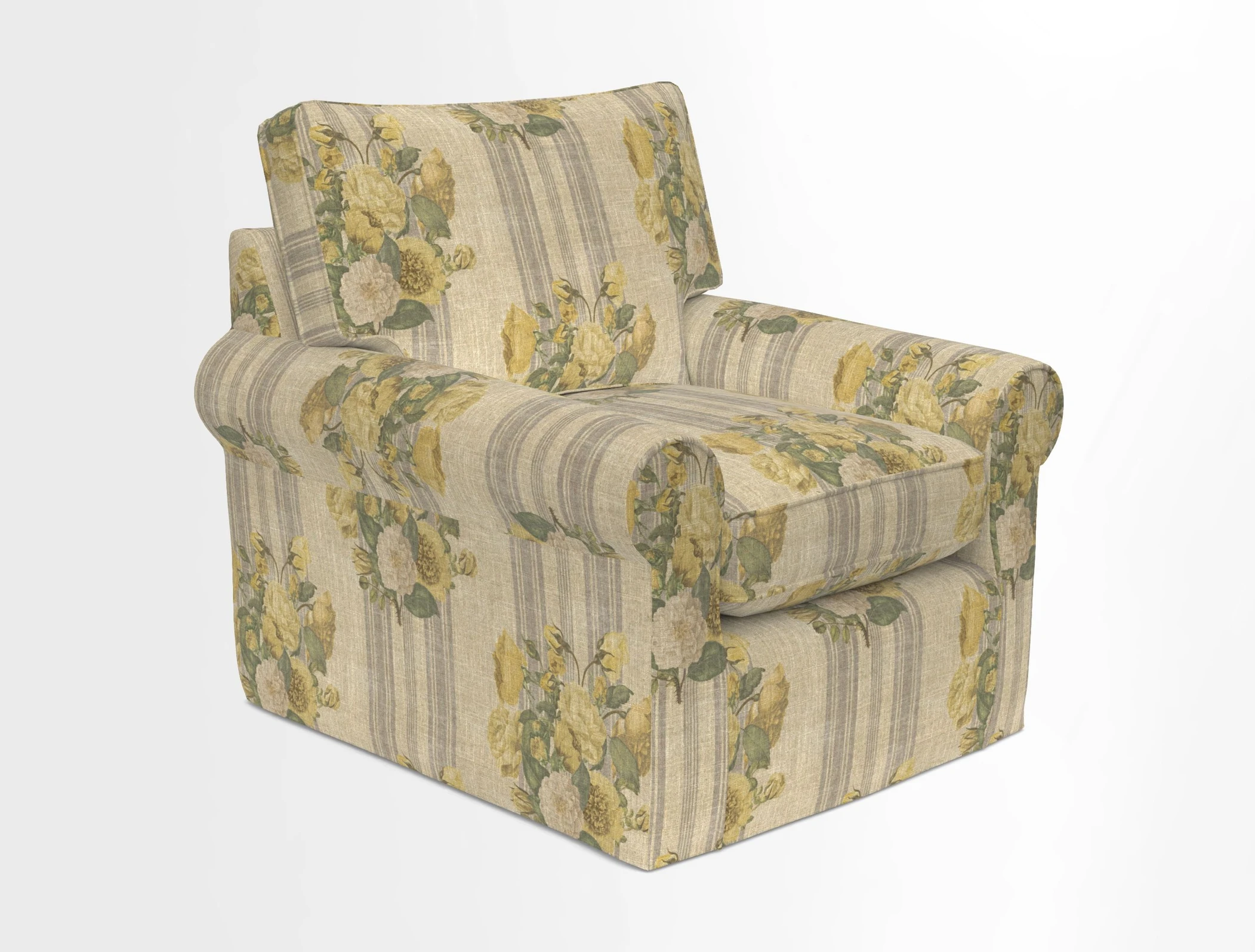 Bignor Chair in Two Tone Plain Biscuit. Loose cover option available