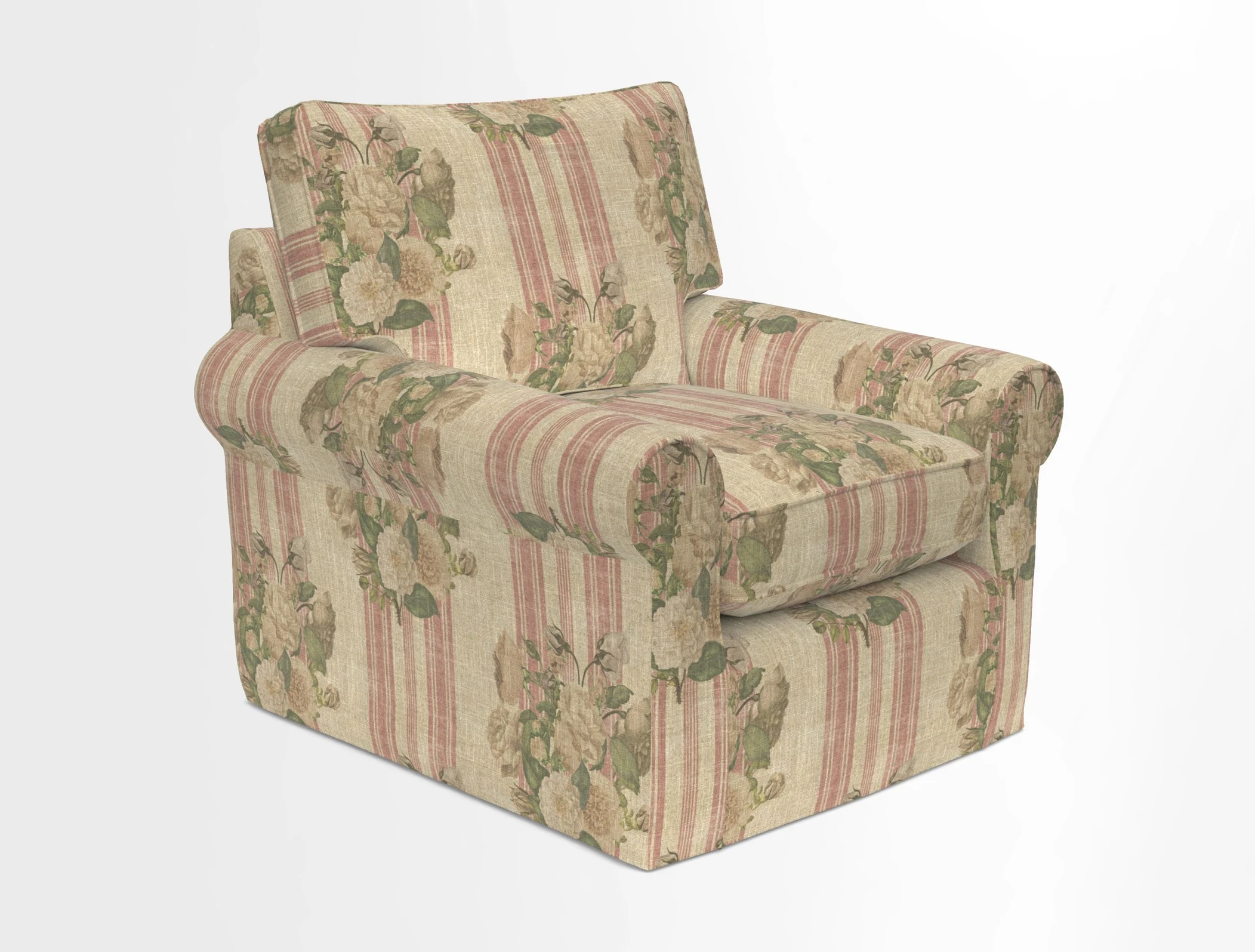 Bignor Chair in Two Tone Plain Biscuit. Loose cover option available