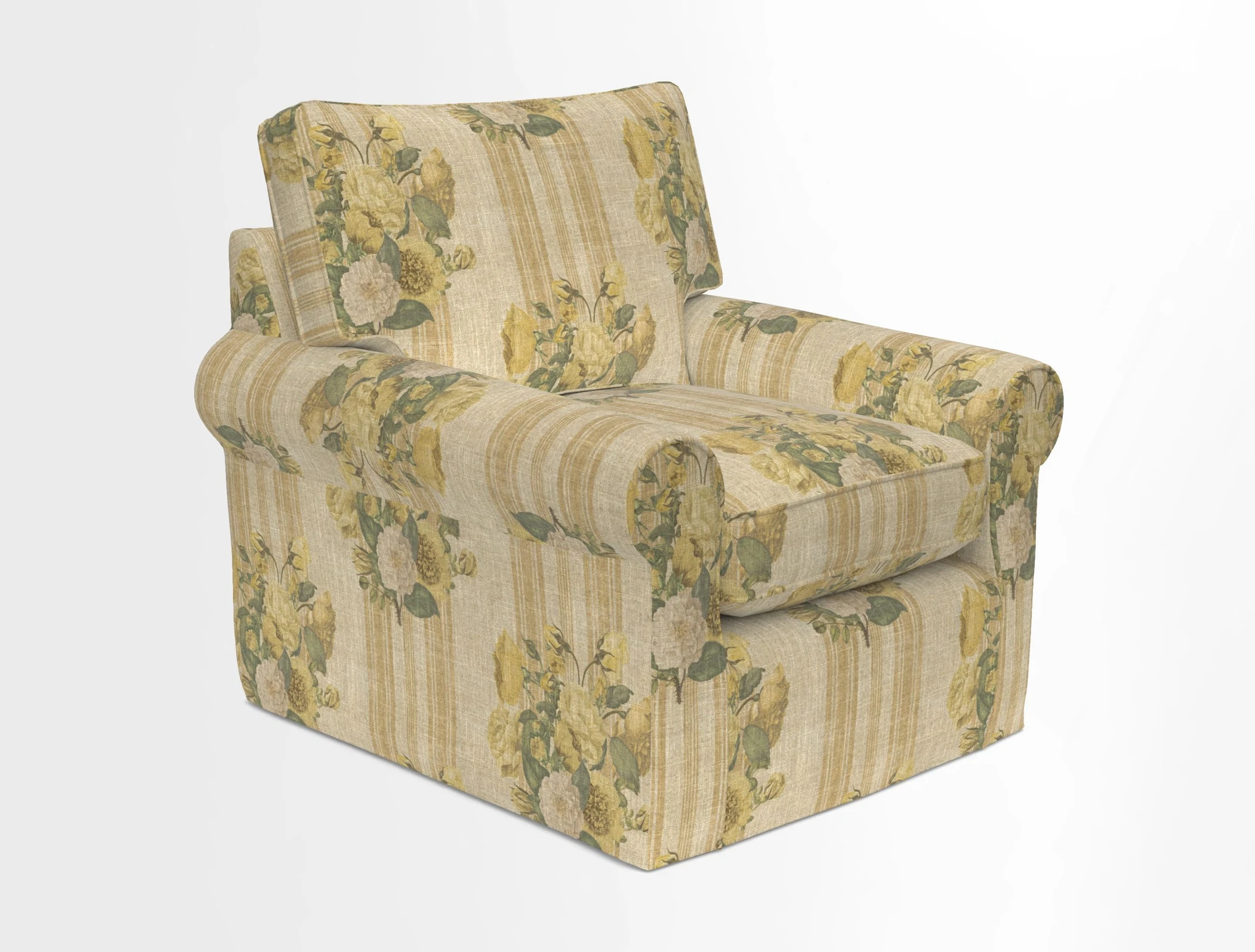 Bignor Chair in Two Tone Plain Biscuit. Loose cover option available