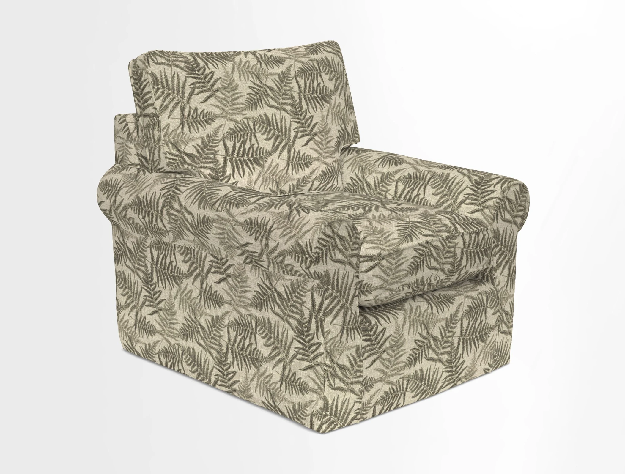 Bignor Chair in Two Tone Plain Biscuit. Loose cover option available