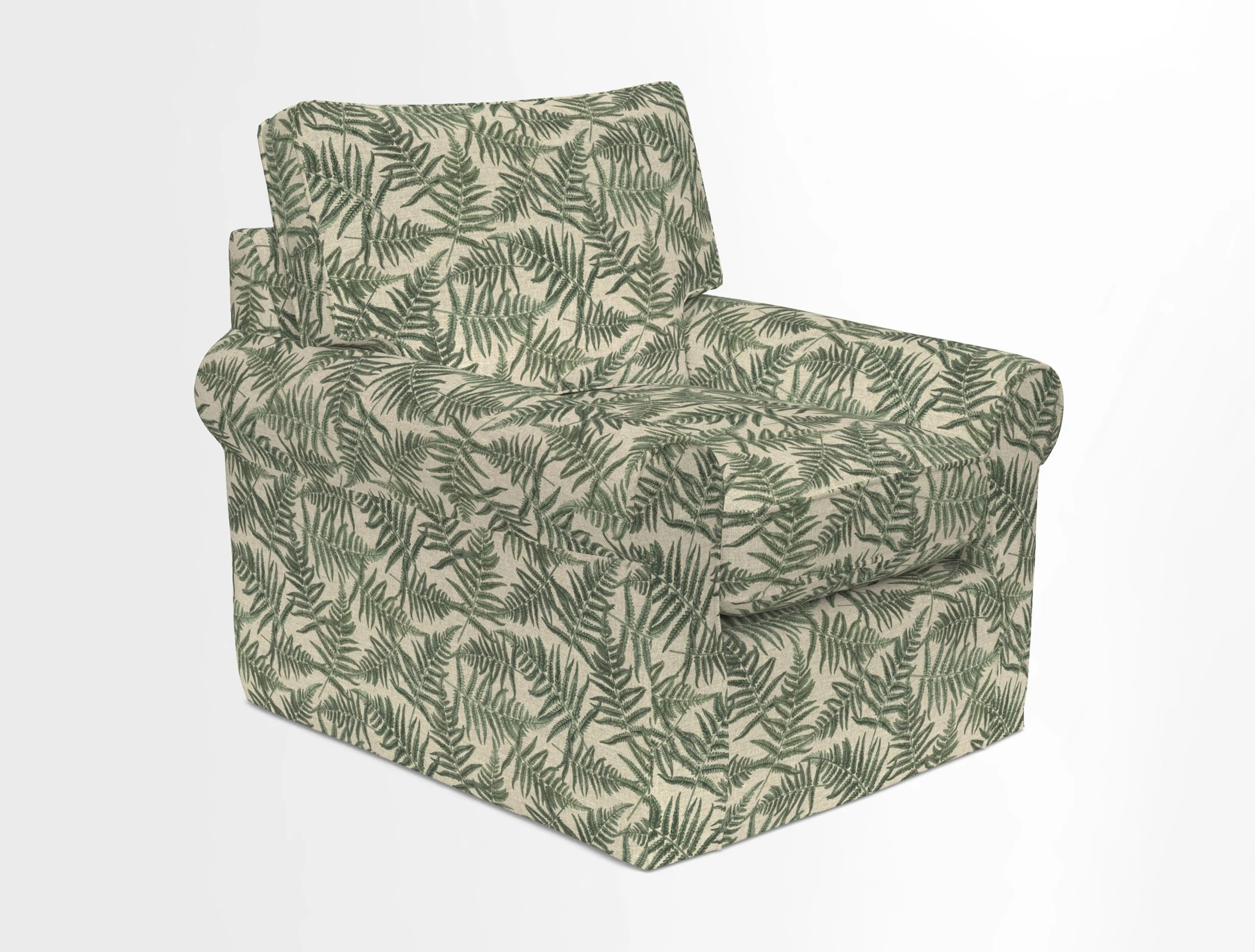 Bignor Chair in Two Tone Plain Biscuit. Loose cover option available