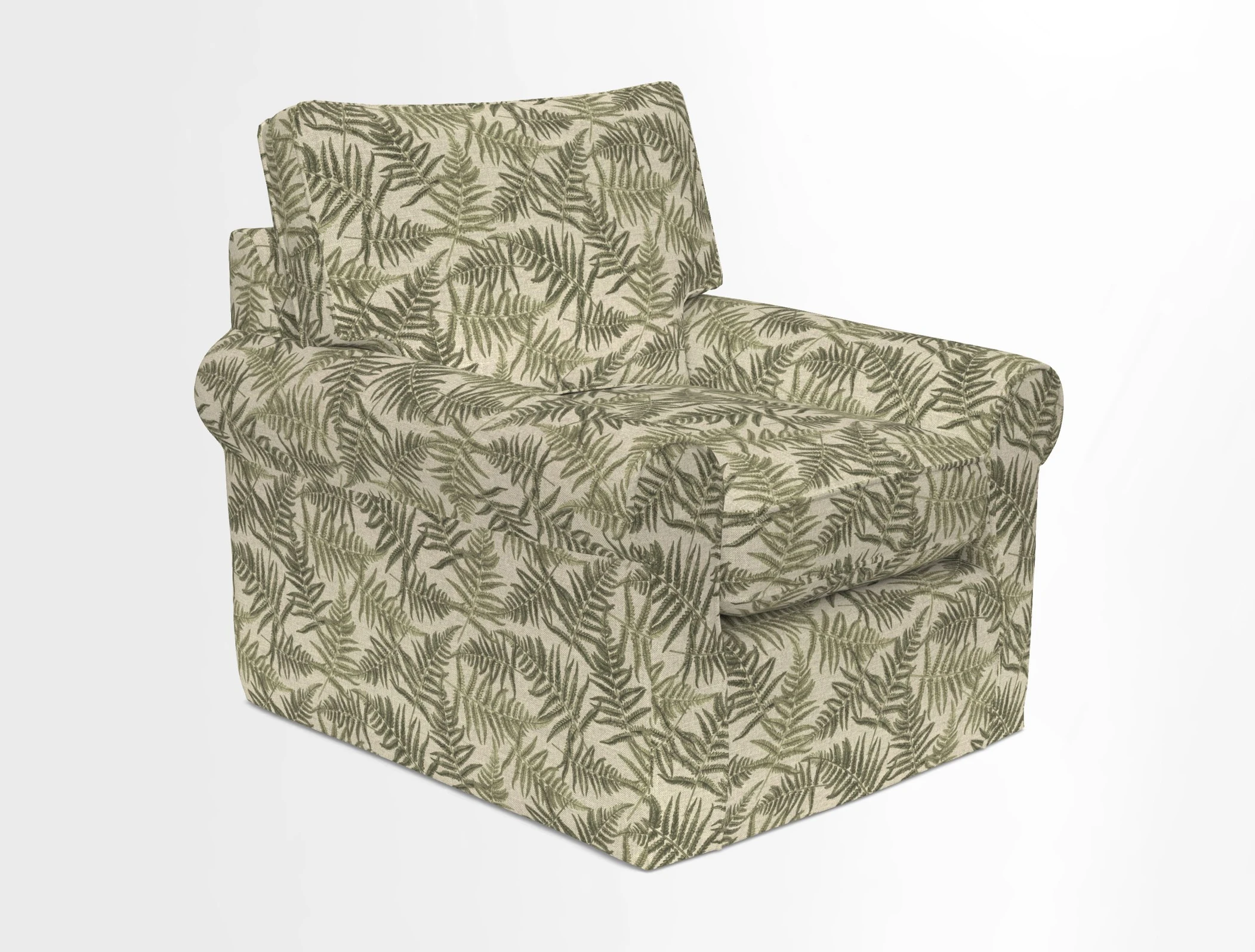 Bignor Chair in Two Tone Plain Biscuit. Loose cover option available