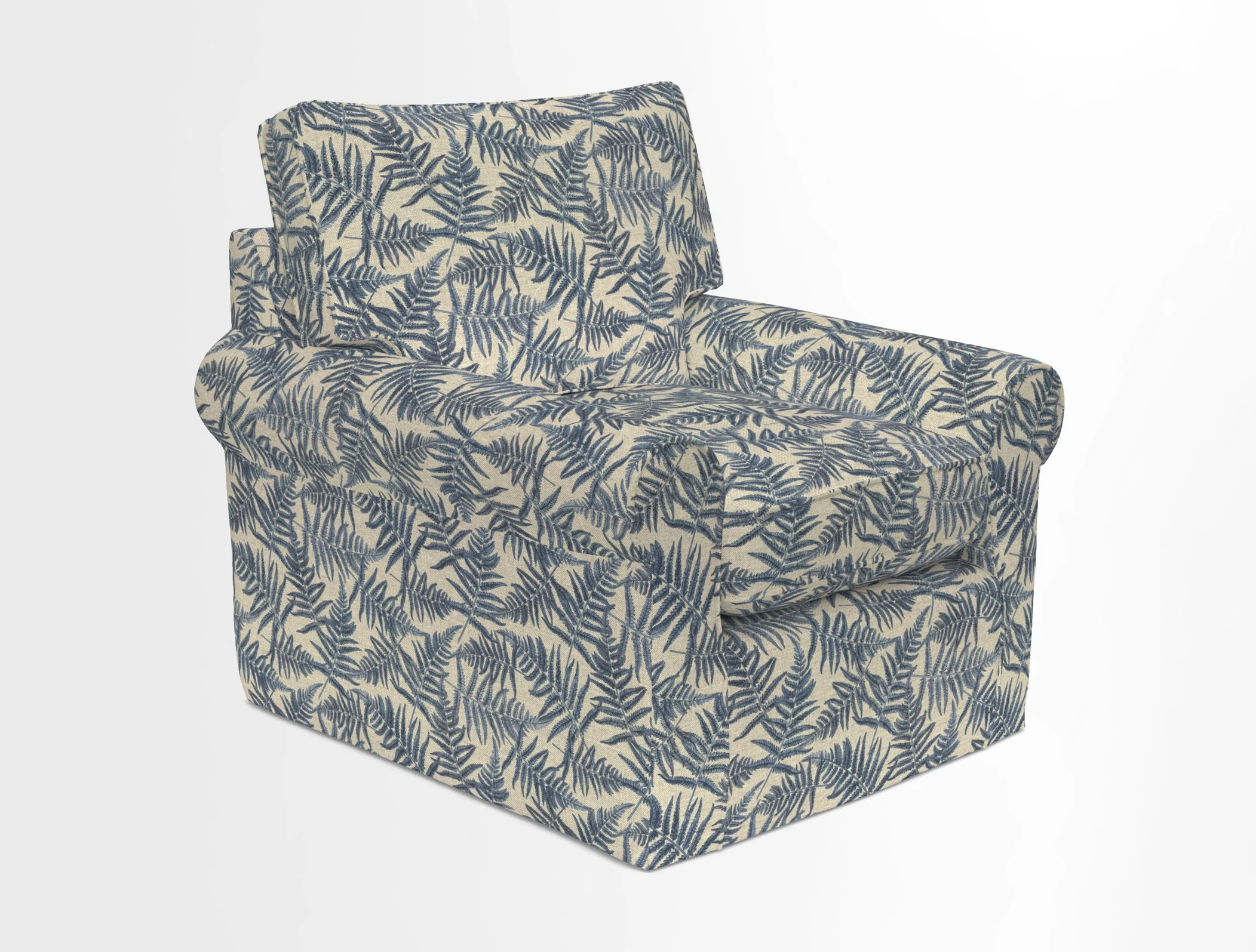 Bignor Chair in Two Tone Plain Biscuit. Loose cover option available