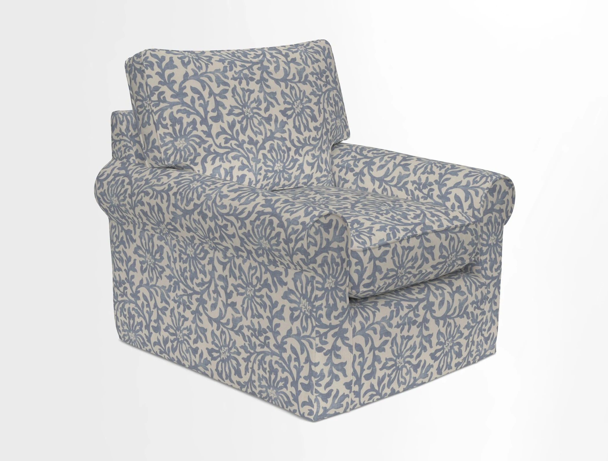 Bignor Chair in Two Tone Plain Biscuit. Loose cover option available