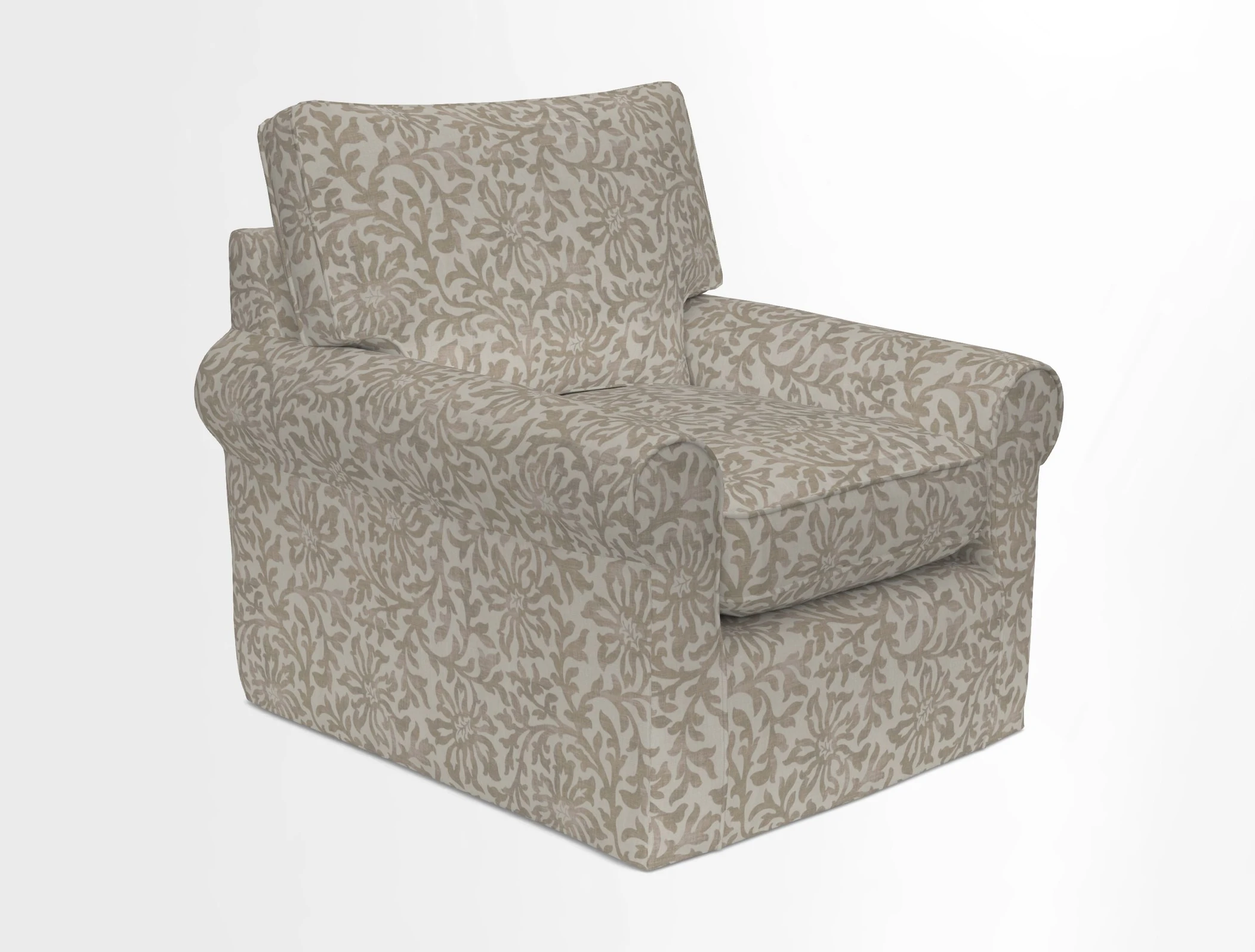 Bignor Chair in Two Tone Plain Biscuit. Loose cover option available