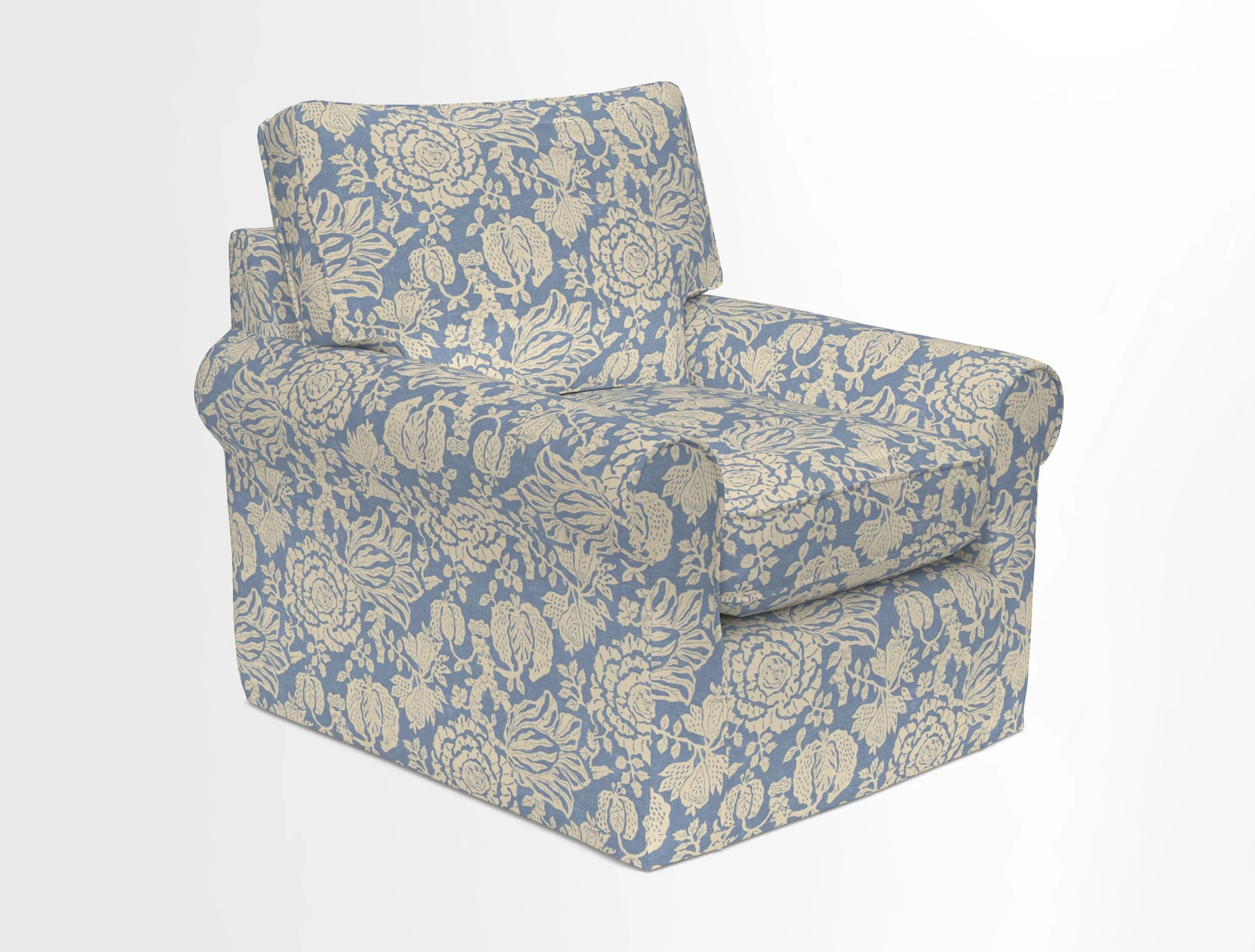 Bignor Chair in Two Tone Plain Biscuit. Loose cover option available