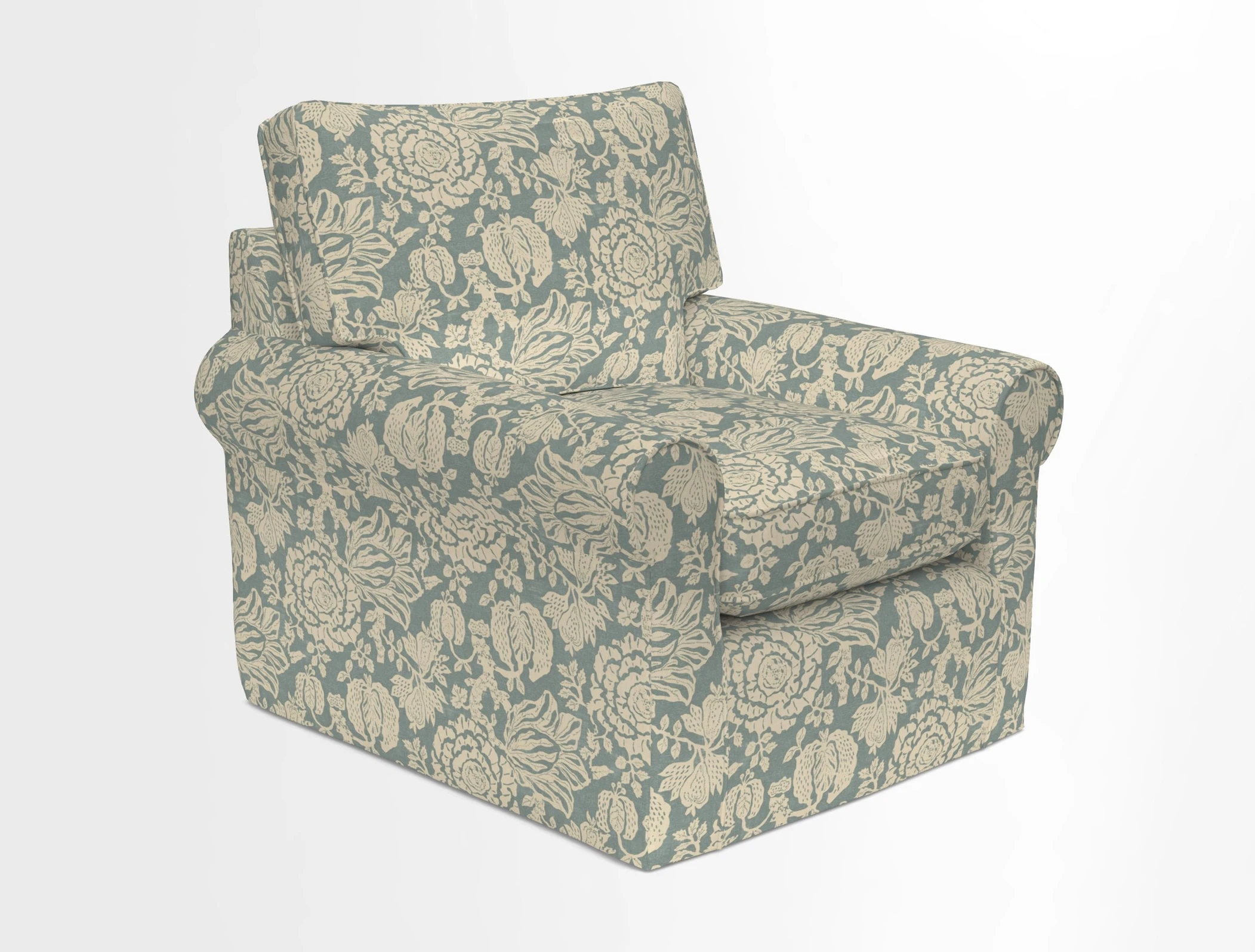 Bignor Chair in Two Tone Plain Biscuit. Loose cover option available