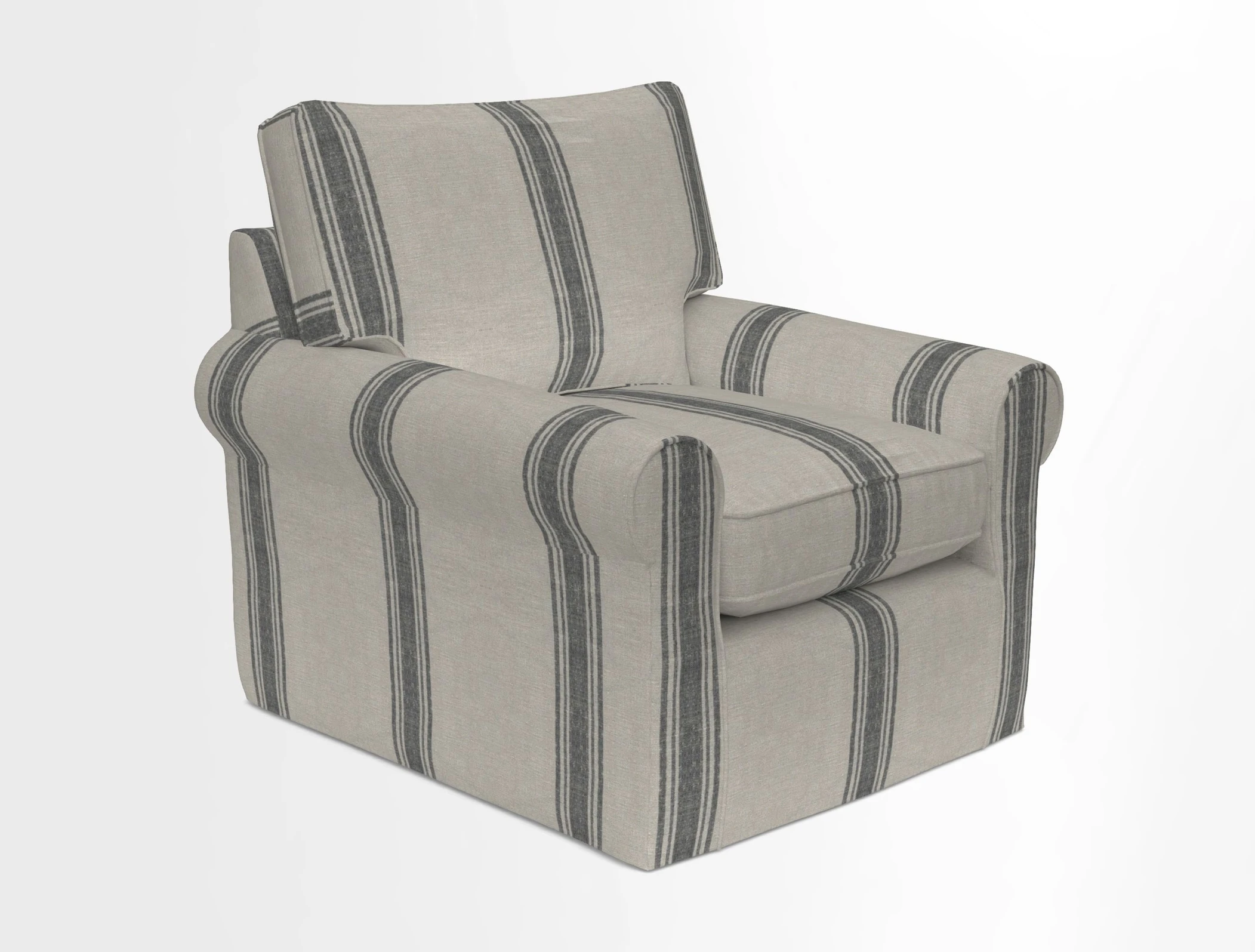 Bignor Chair in Two Tone Plain Biscuit. Loose cover option available