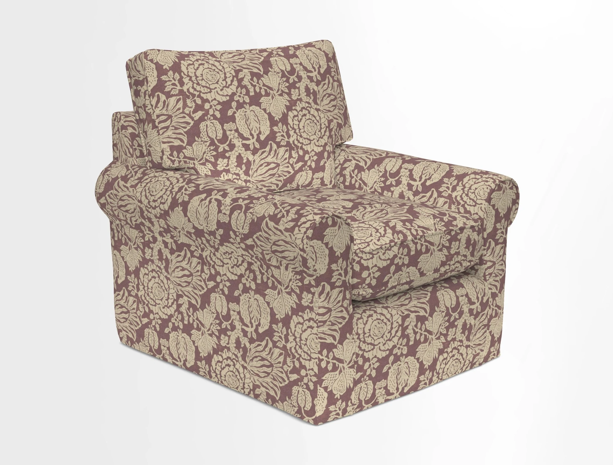 Bignor Chair in Two Tone Plain Biscuit. Loose cover option available