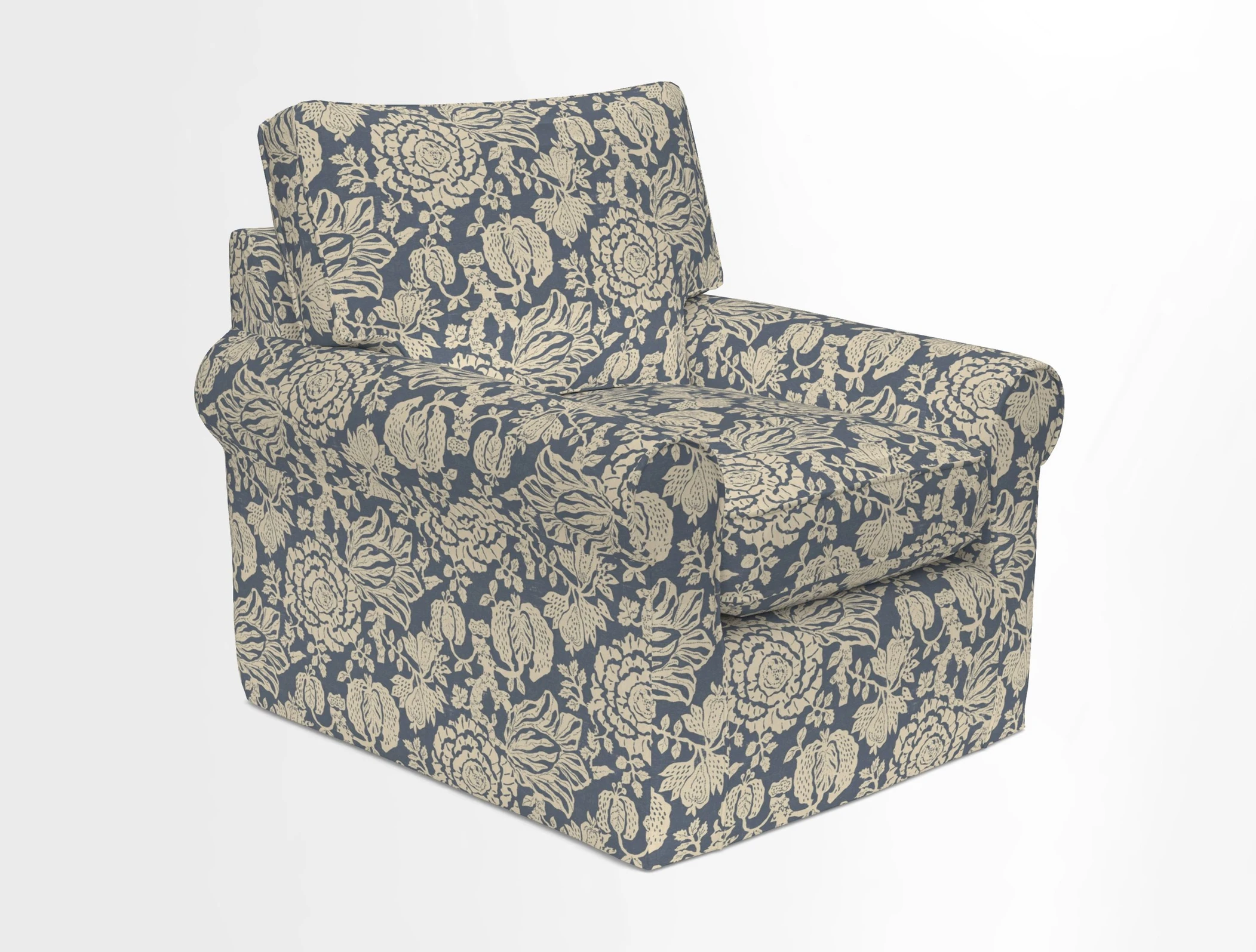 Bignor Chair in Two Tone Plain Biscuit. Loose cover option available