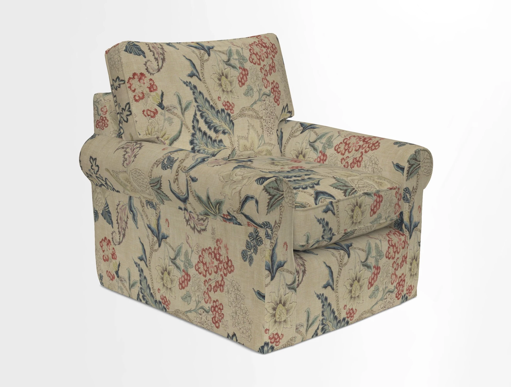 Bignor Chair in Two Tone Plain Biscuit. Loose cover option available