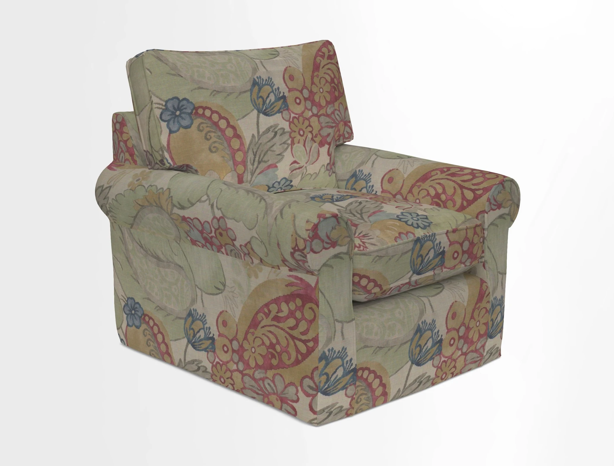 Bignor Chair in Two Tone Plain Biscuit. Loose cover option available