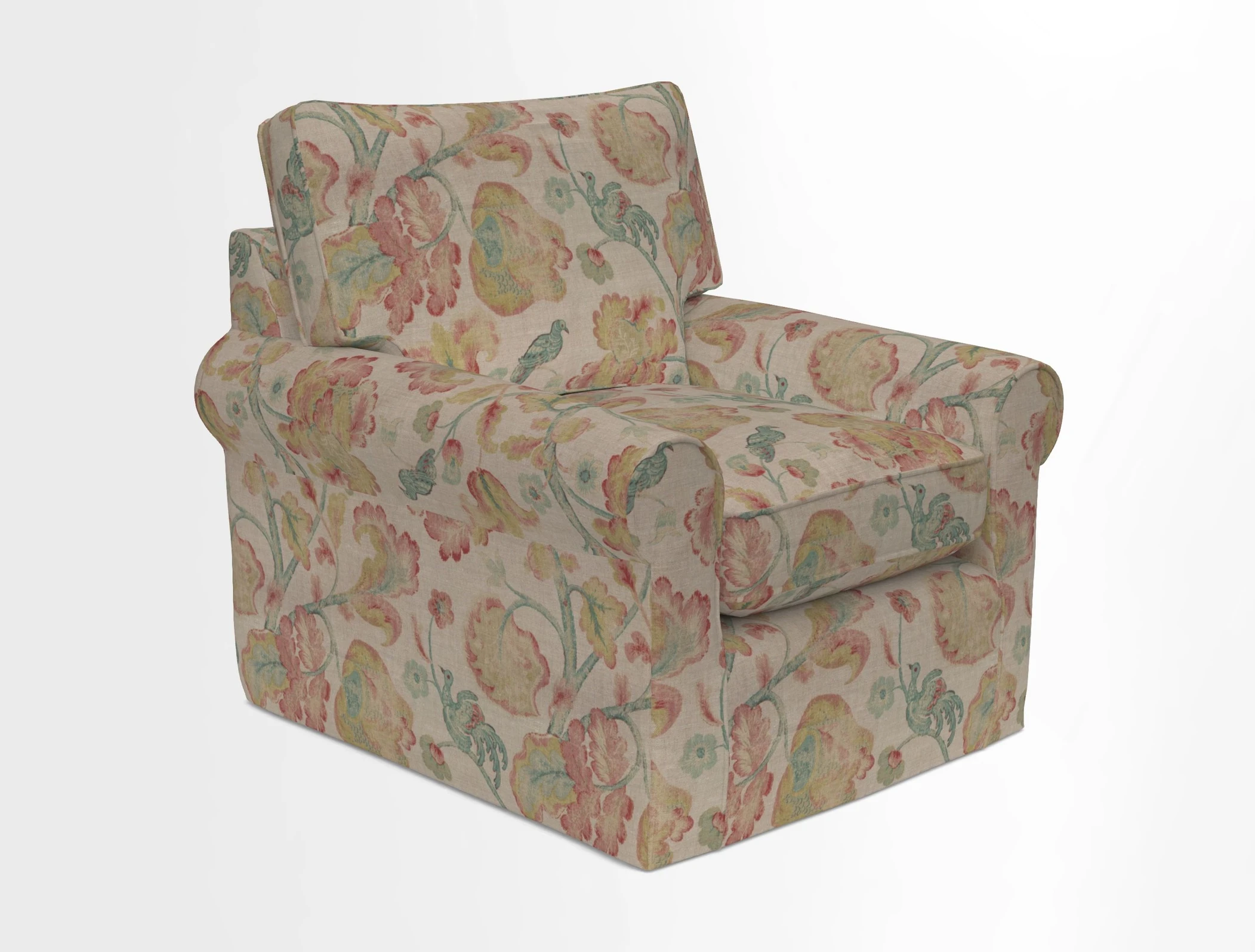 Bignor Chair in Two Tone Plain Biscuit. Loose cover option available