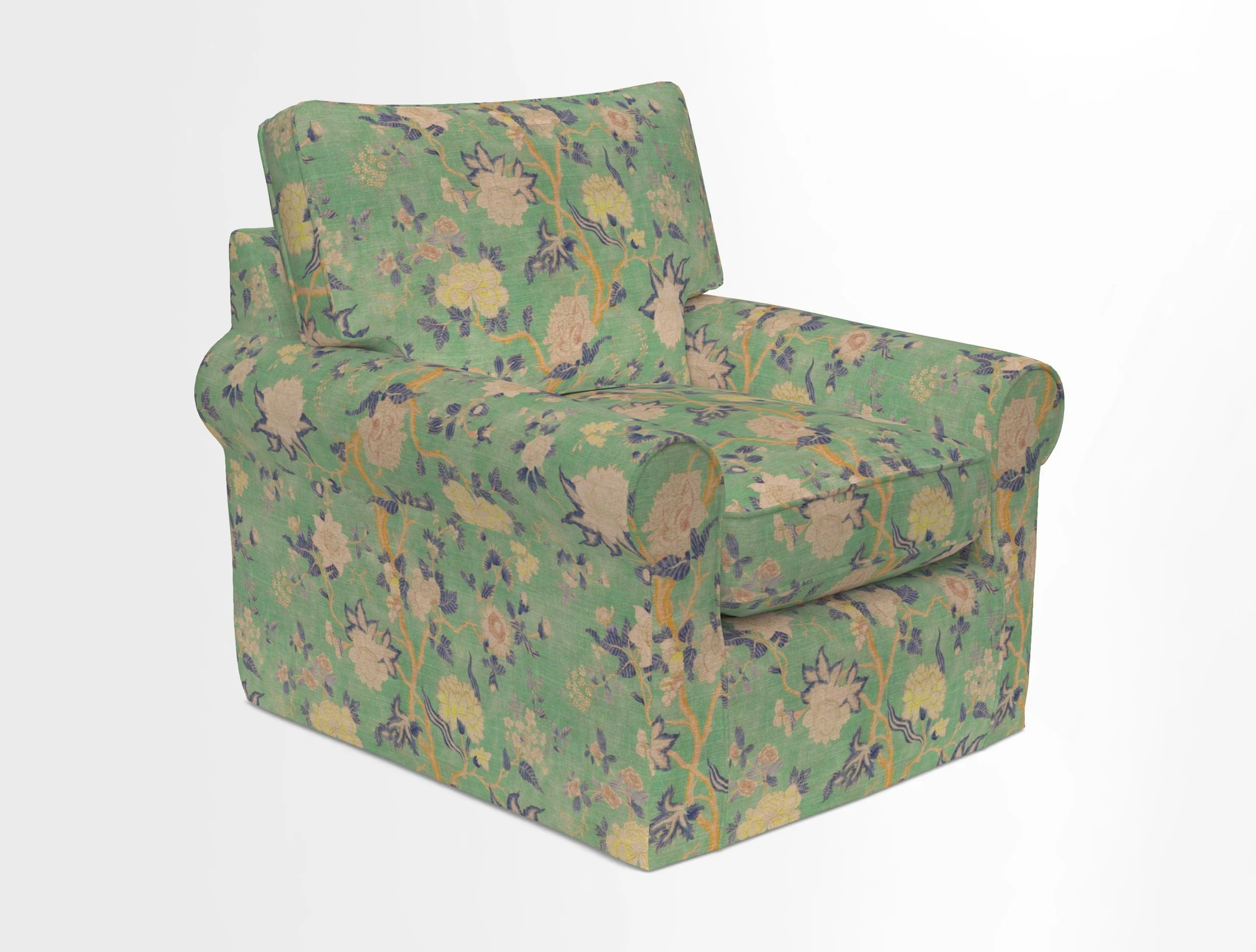 Bignor Chair in Two Tone Plain Biscuit. Loose cover option available