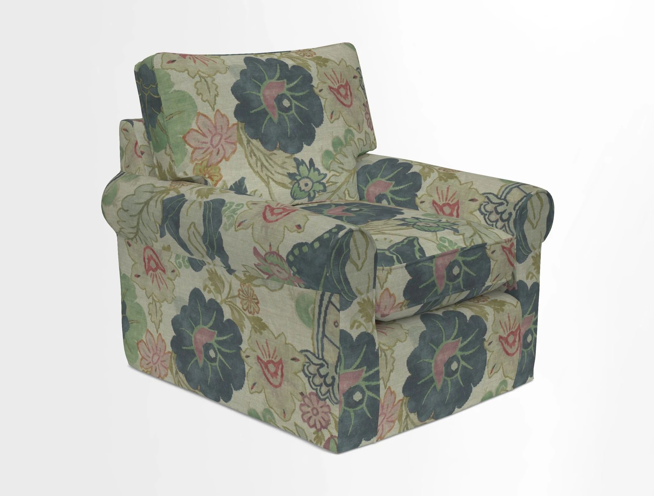 Bignor Chair in Two Tone Plain Biscuit. Loose cover option available