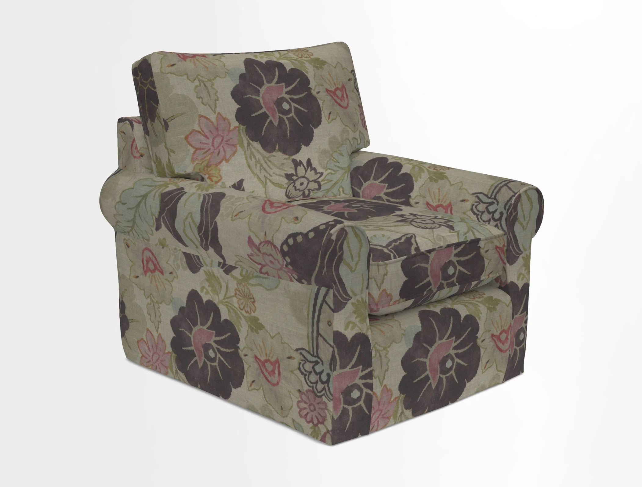 Bignor Chair in Two Tone Plain Biscuit. Loose cover option available