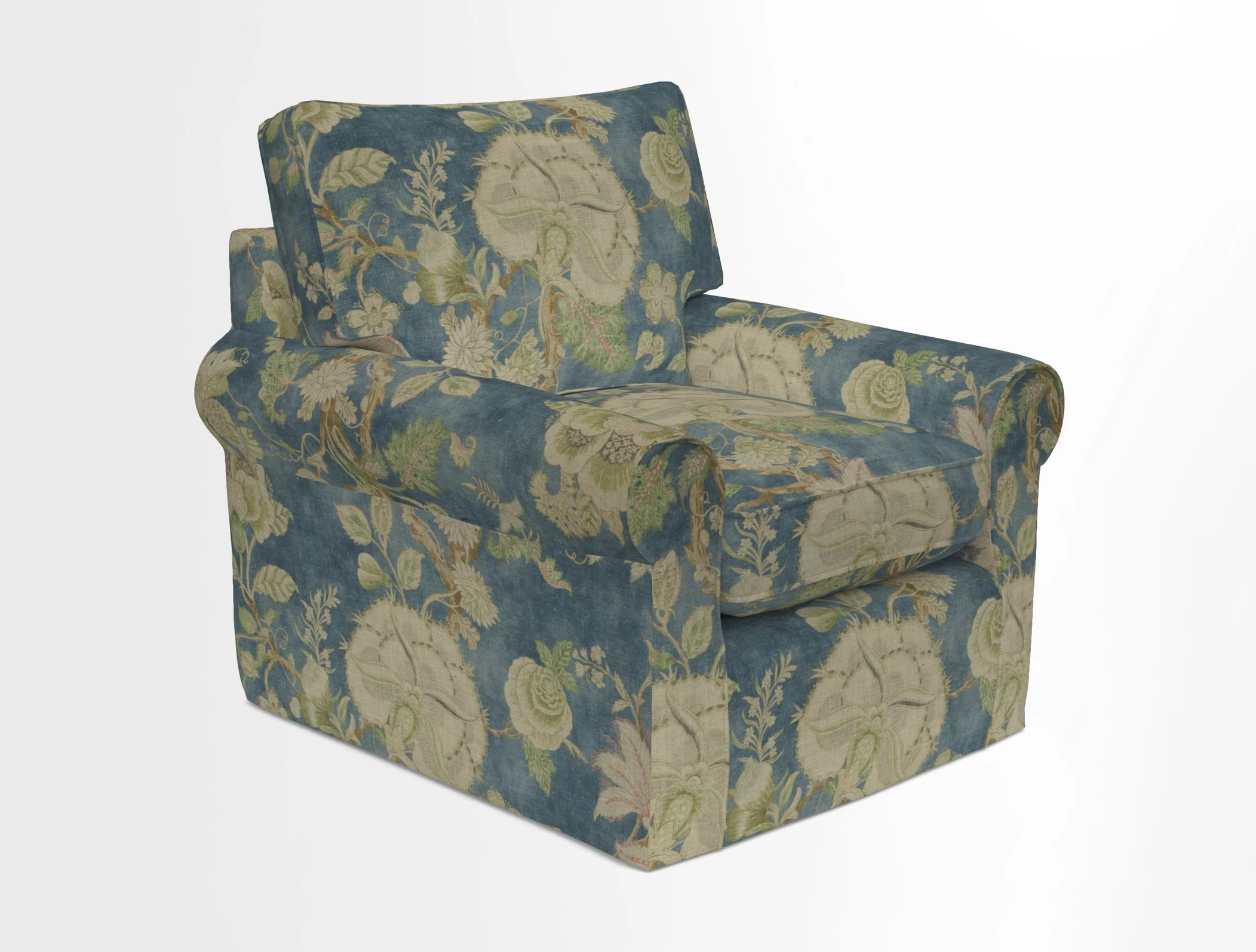 Bignor Chair in Two Tone Plain Biscuit. Loose cover option available