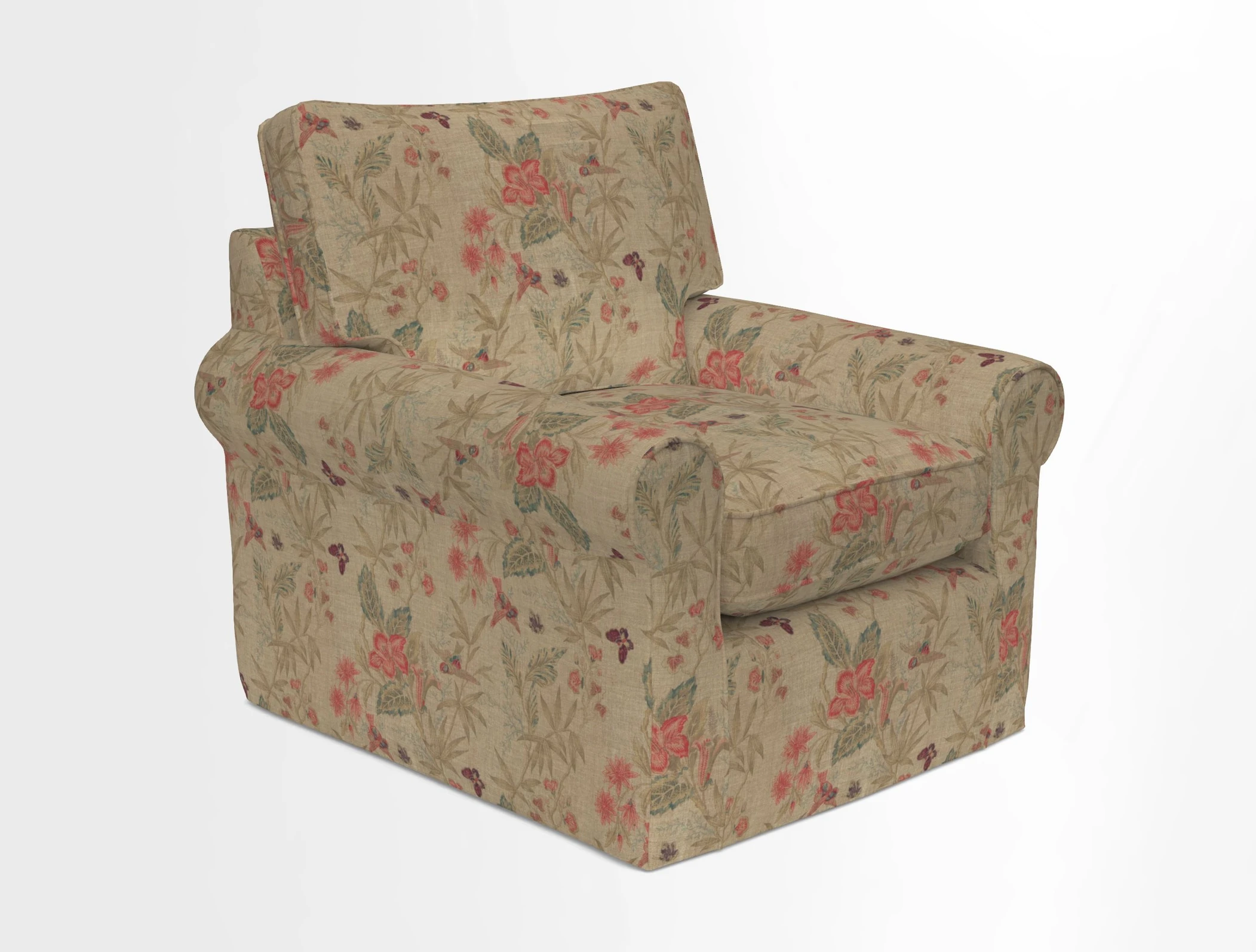 Bignor Chair in Two Tone Plain Biscuit. Loose cover option available
