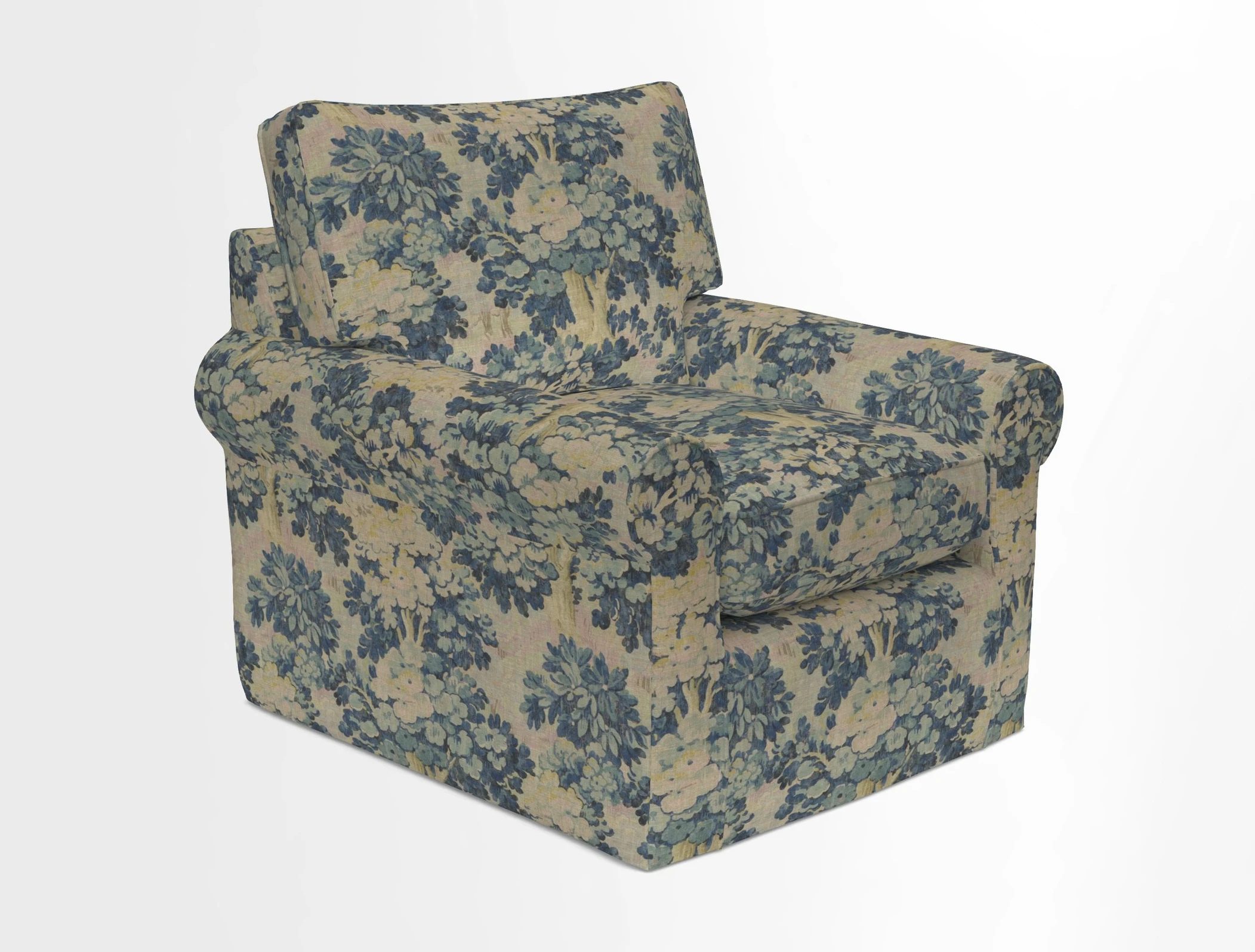 Bignor Chair in Two Tone Plain Biscuit. Loose cover option available