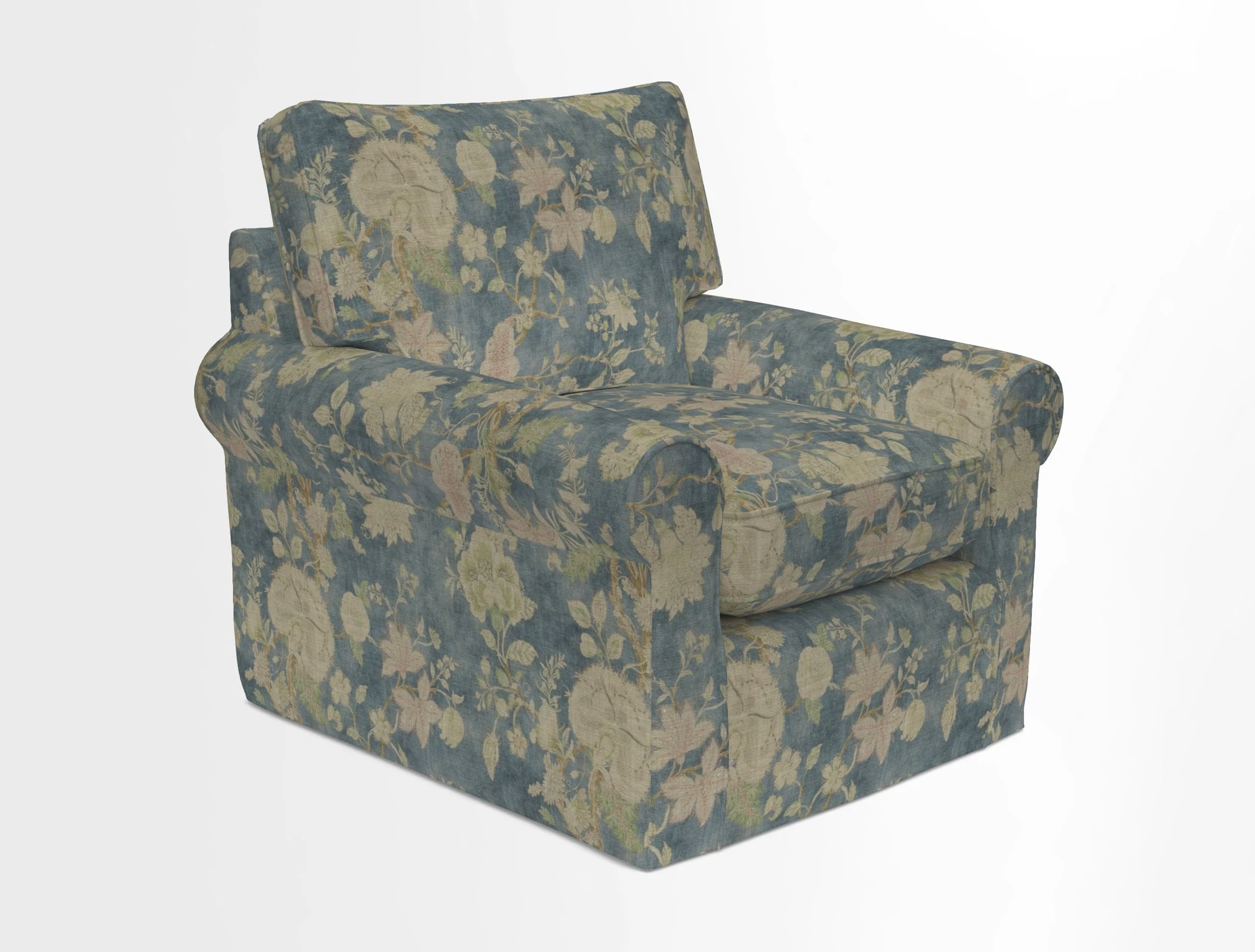 Bignor Chair in Two Tone Plain Biscuit. Loose cover option available