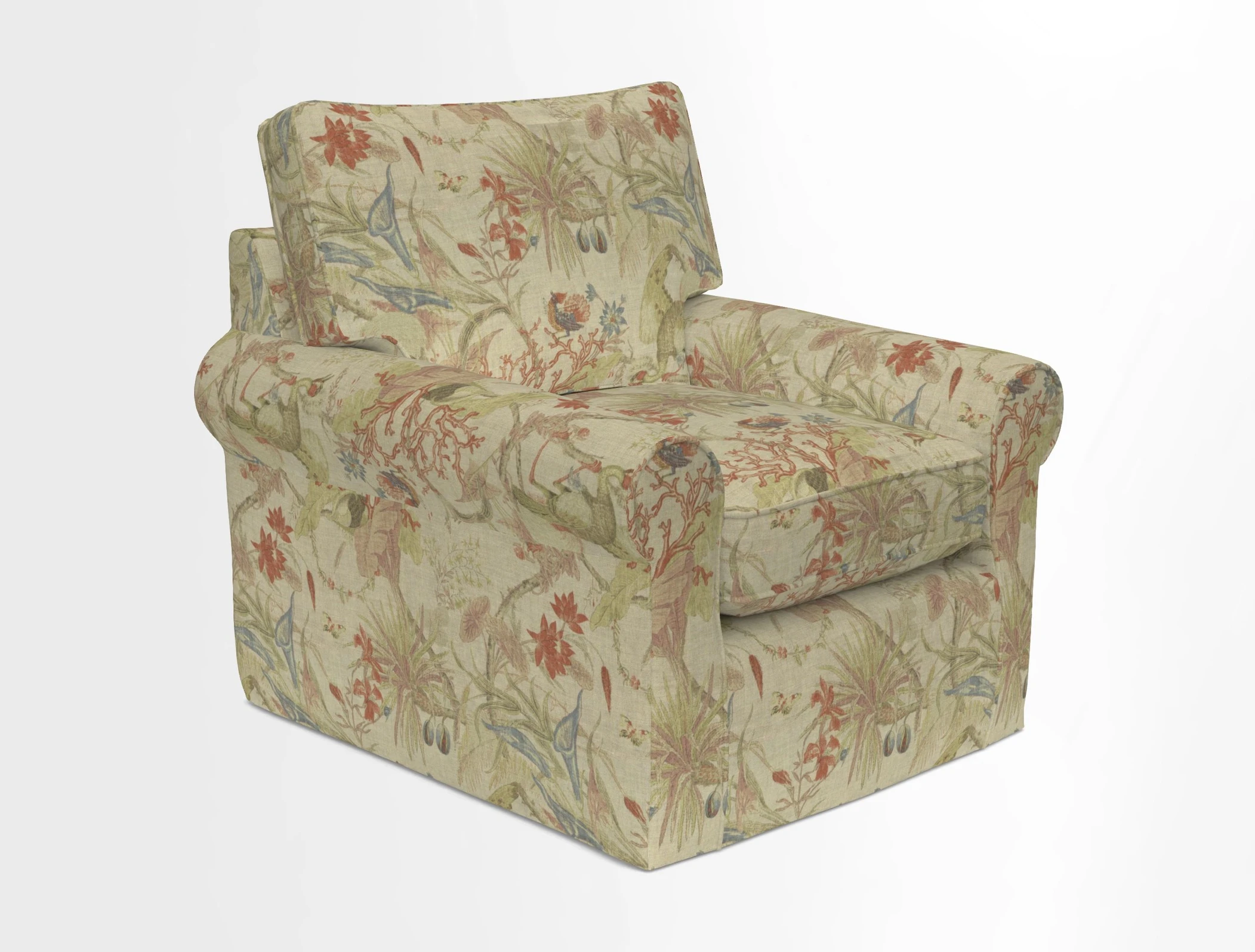 Bignor Chair in Two Tone Plain Biscuit. Loose cover option available