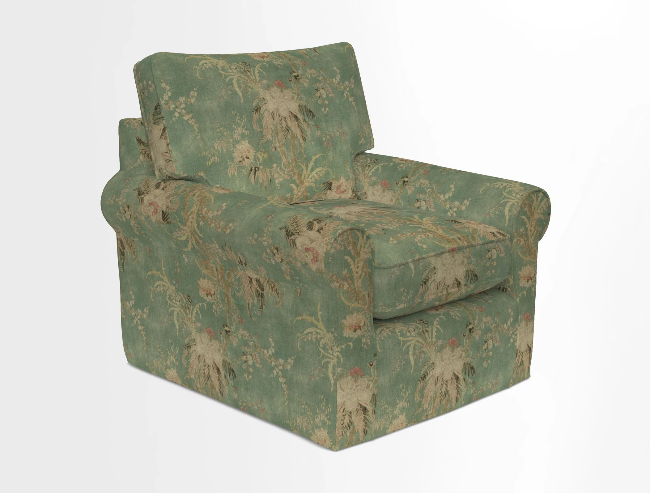 Bignor Chair in Two Tone Plain Biscuit. Loose cover option available
