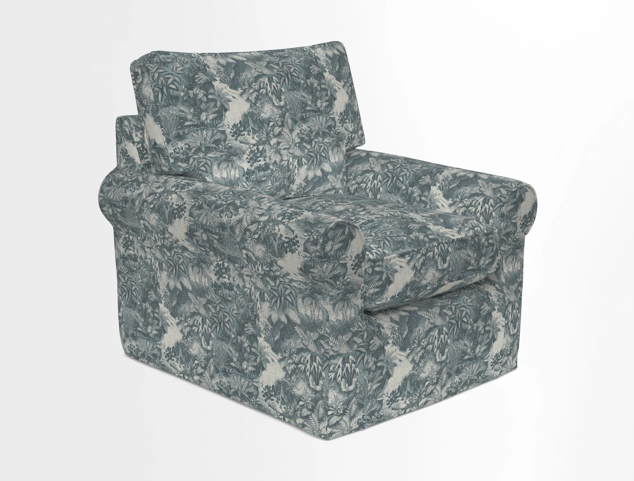 Bignor Chair in Two Tone Plain Biscuit. Loose cover option available